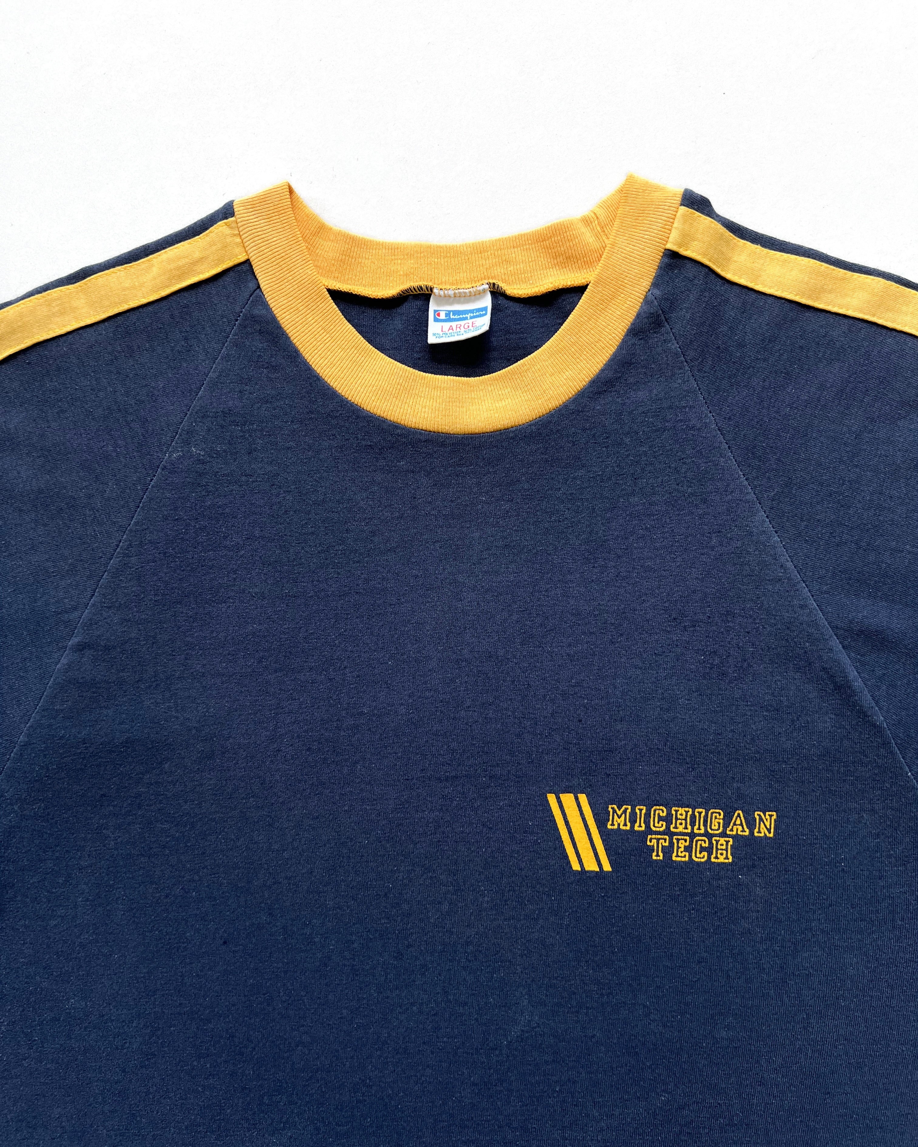 1970S CHAMPION 'MICHIGAN STATE' RAGLAN RINGER TEE (L)
