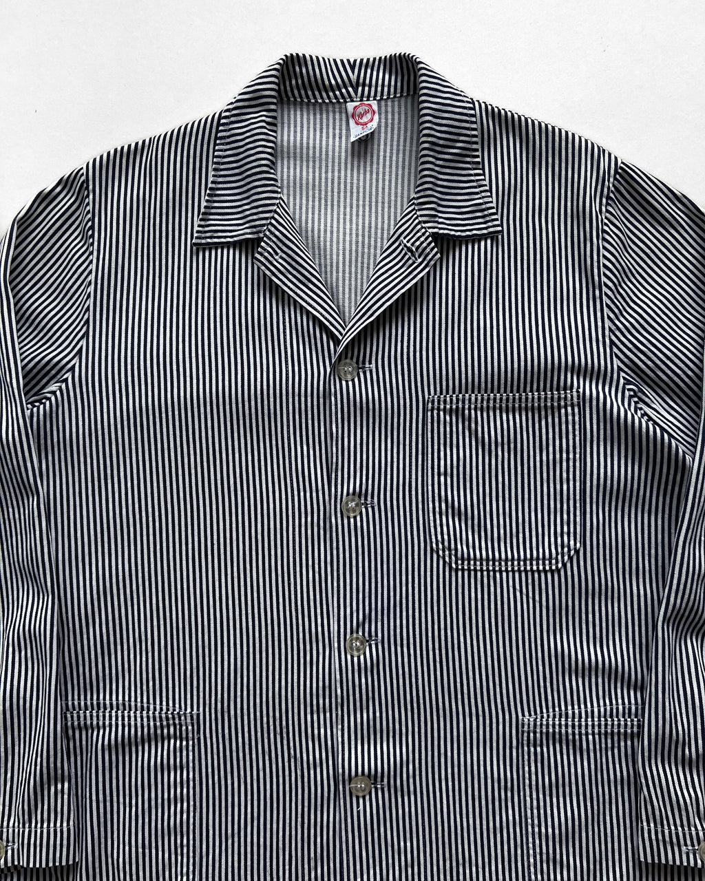 1970S GERMAN HICKORY WORK CHORE JACKET (L)