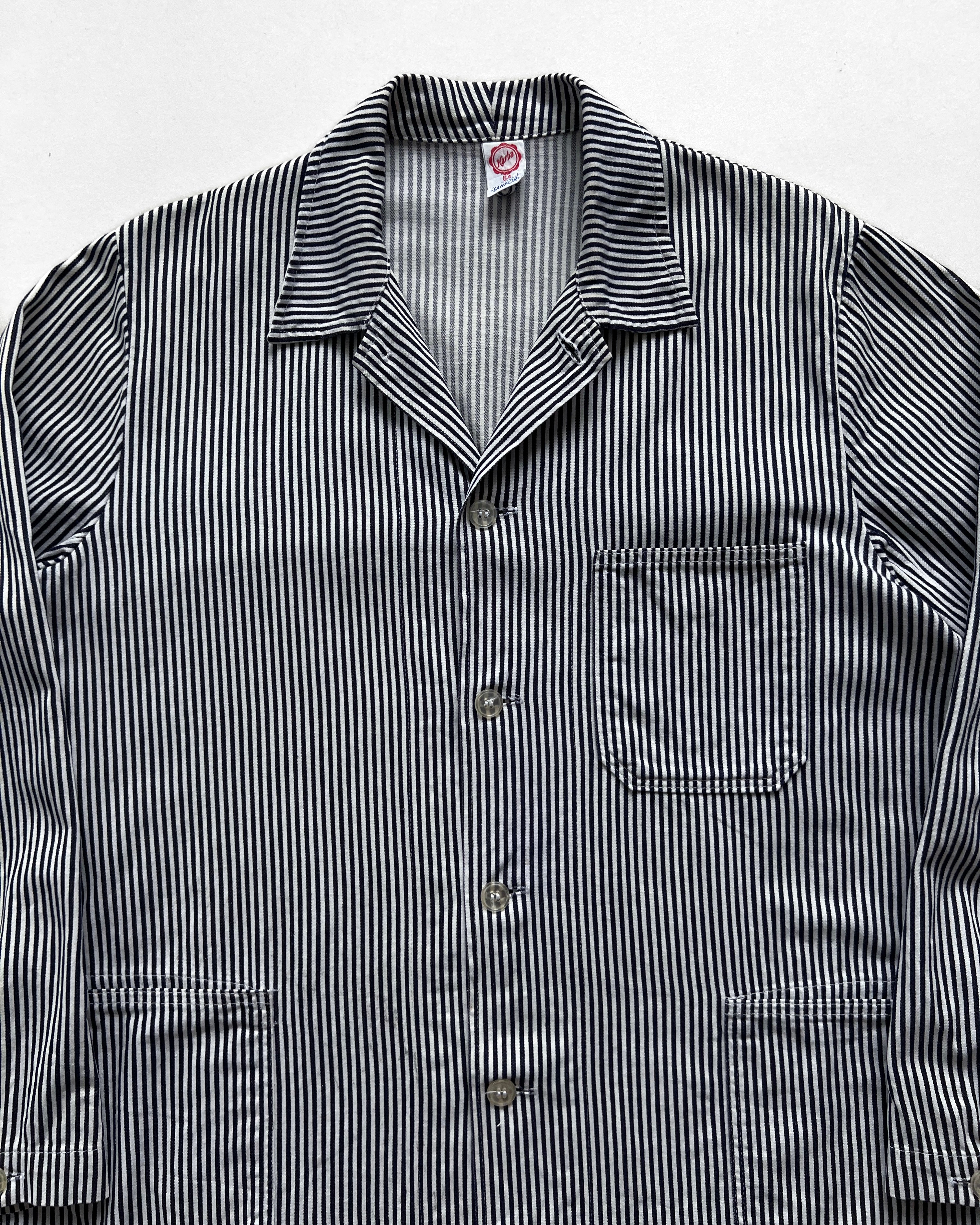 1970S GERMAN HICKORY WORK CHORE JACKET (L)