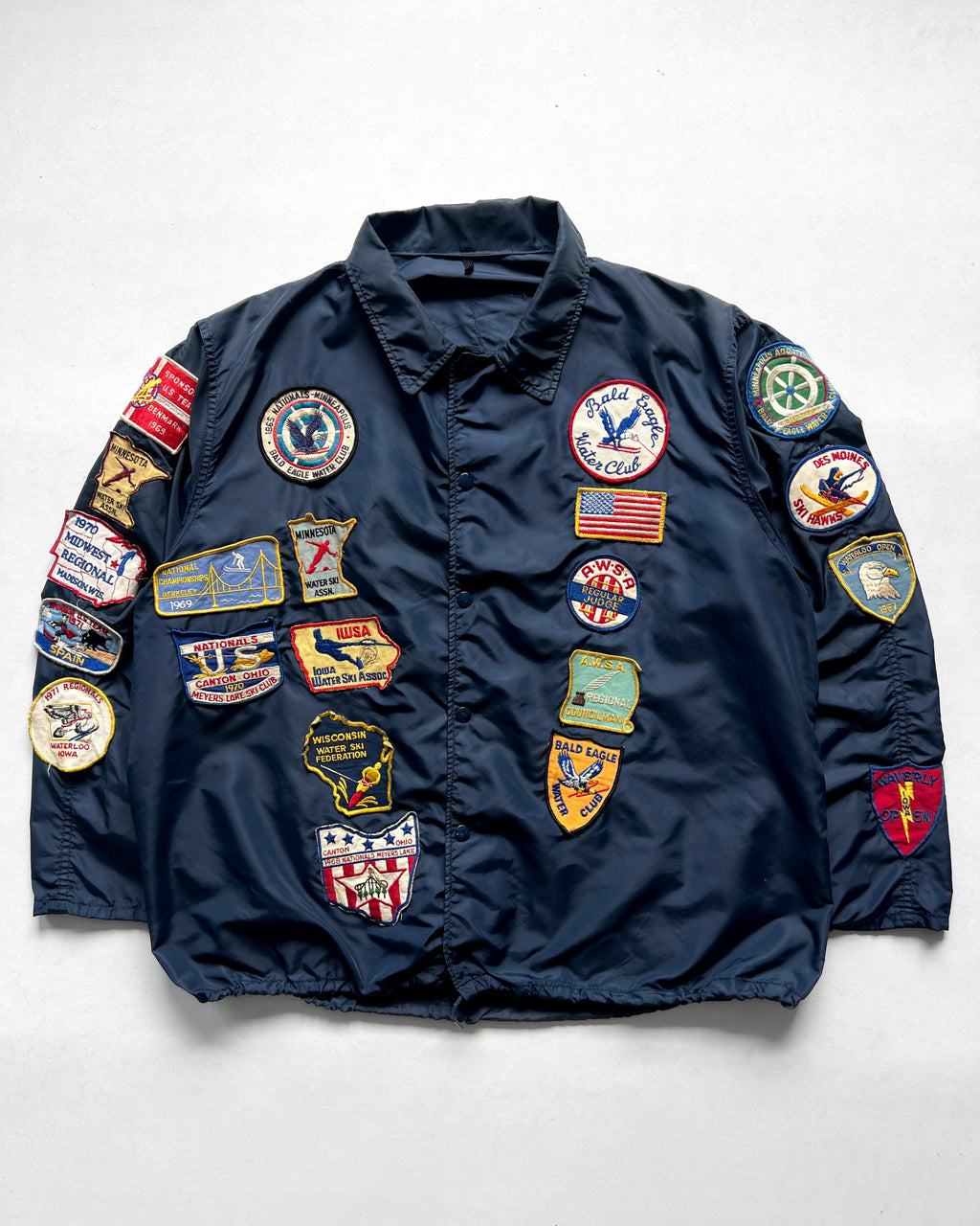 1950S BUTWIN SKI CLUB PATCHES NYLON JACKET (XL)