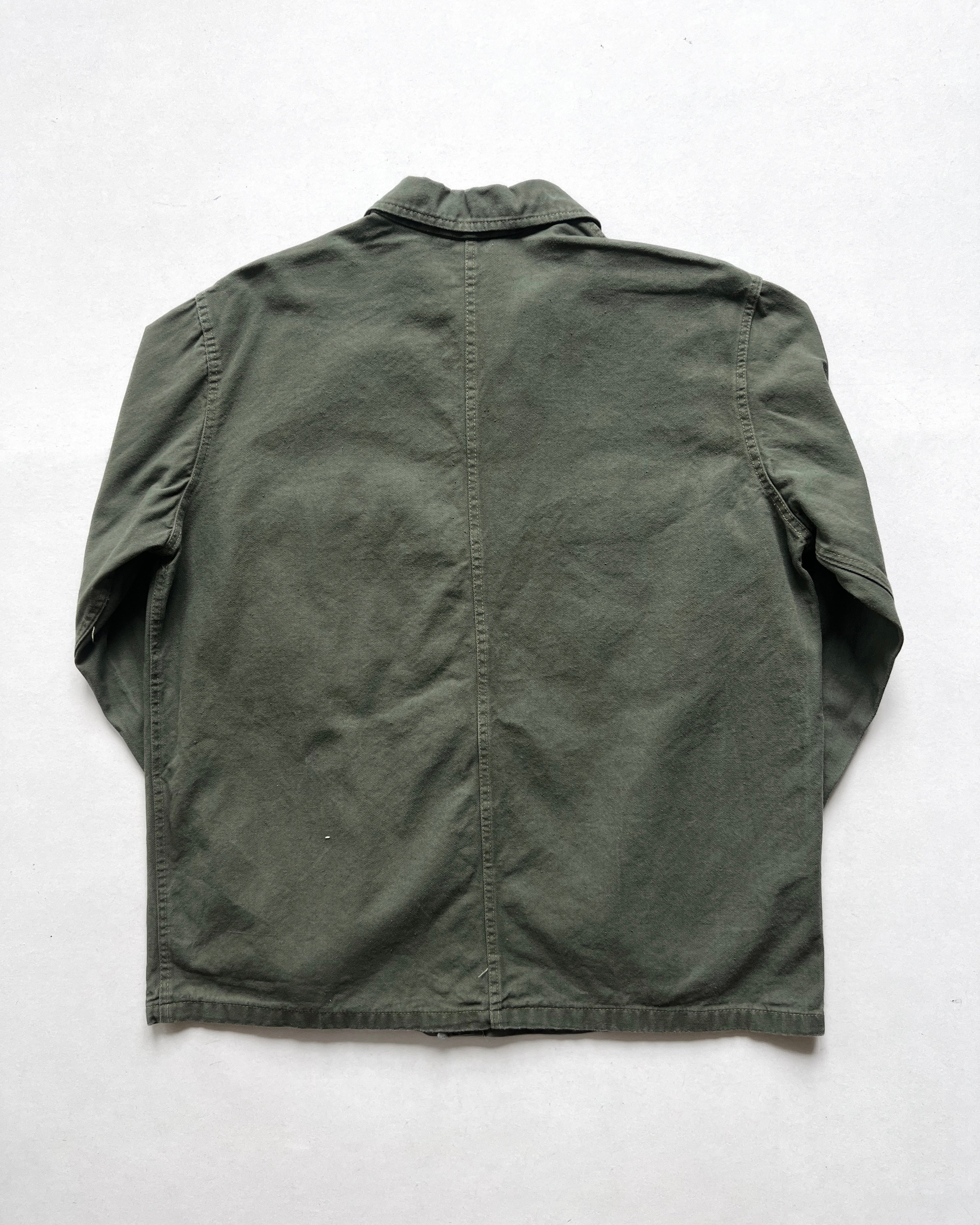 1970S OLIVE EUROPE MILITARY SHIRT JACKET (L)