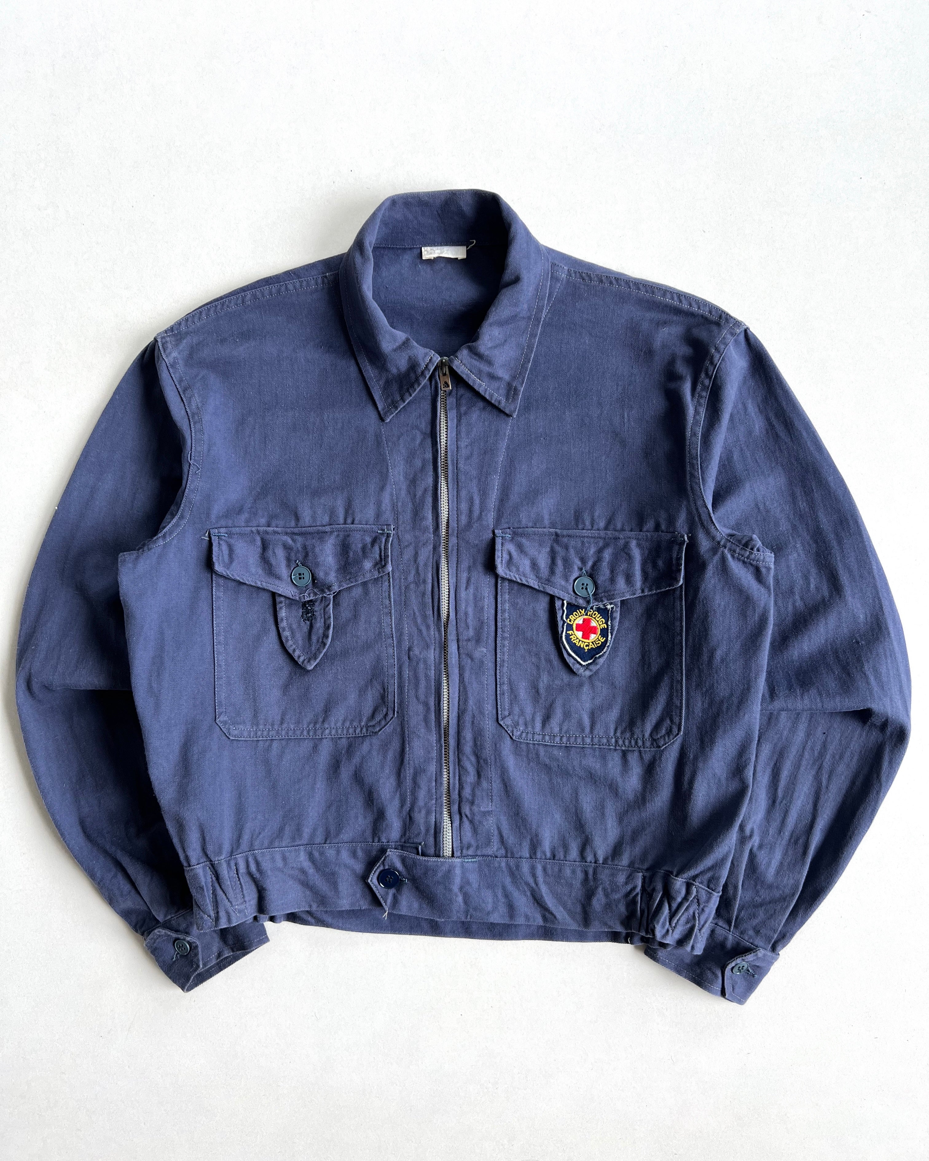 1950S FRENCH DOUBLE POCKET WORK JACKET (L)