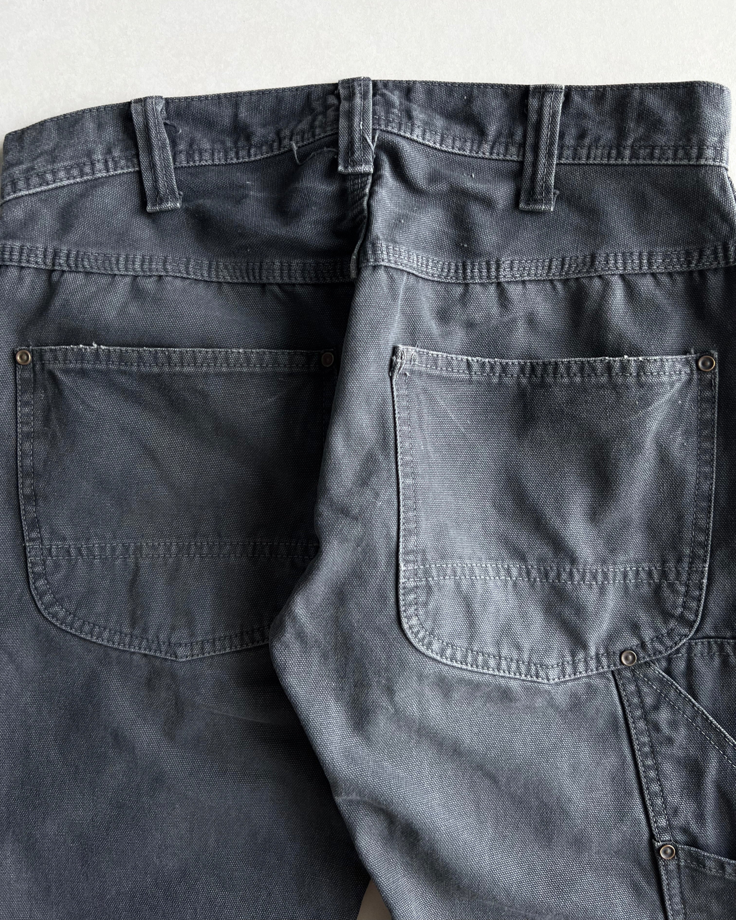 2000S FADED JAPANESE BRAND DOUBLE KNEE FLARE PANTS (31X32)