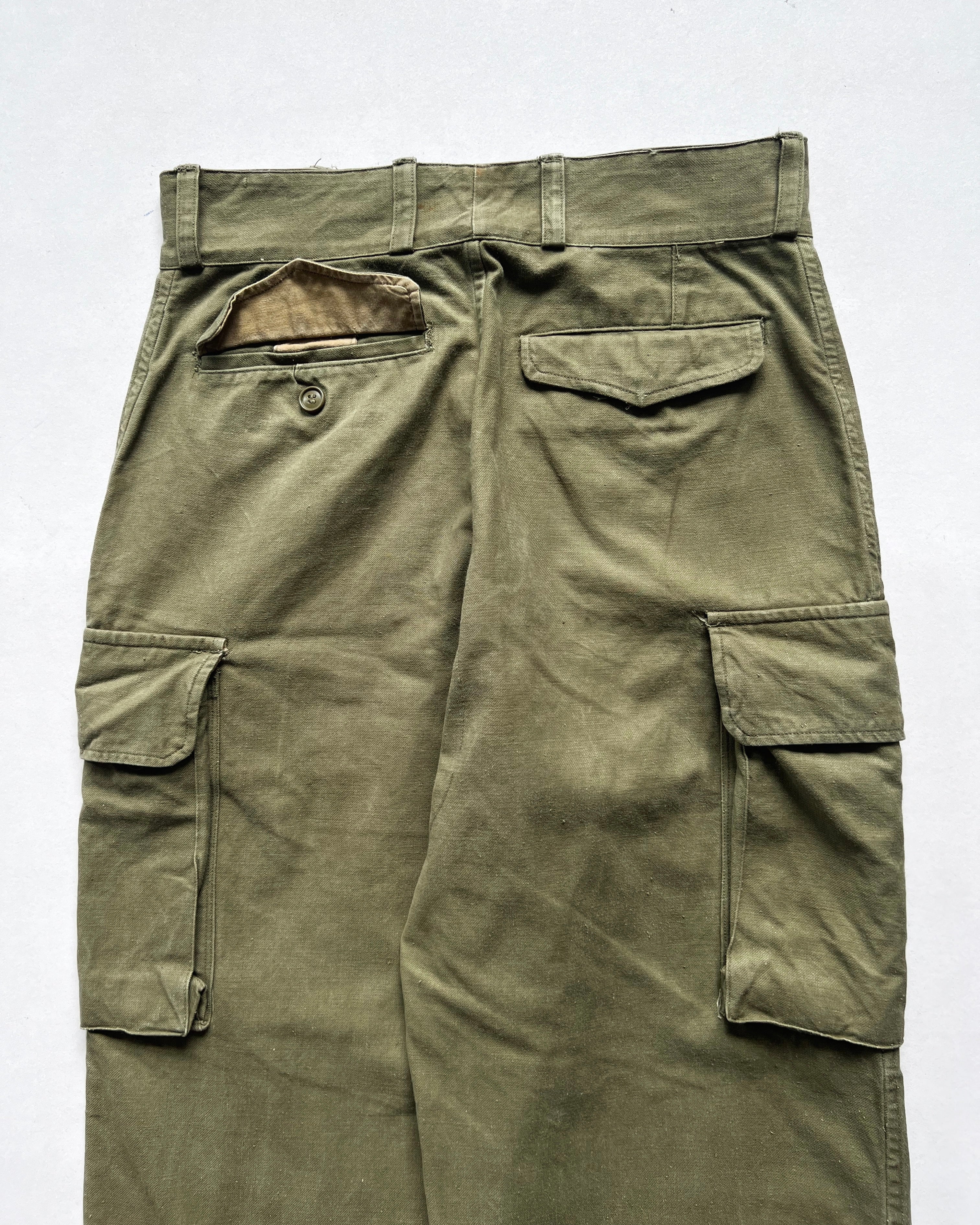 1950S FRENCH ARMY M-47 CARGO TROUSERS (33)