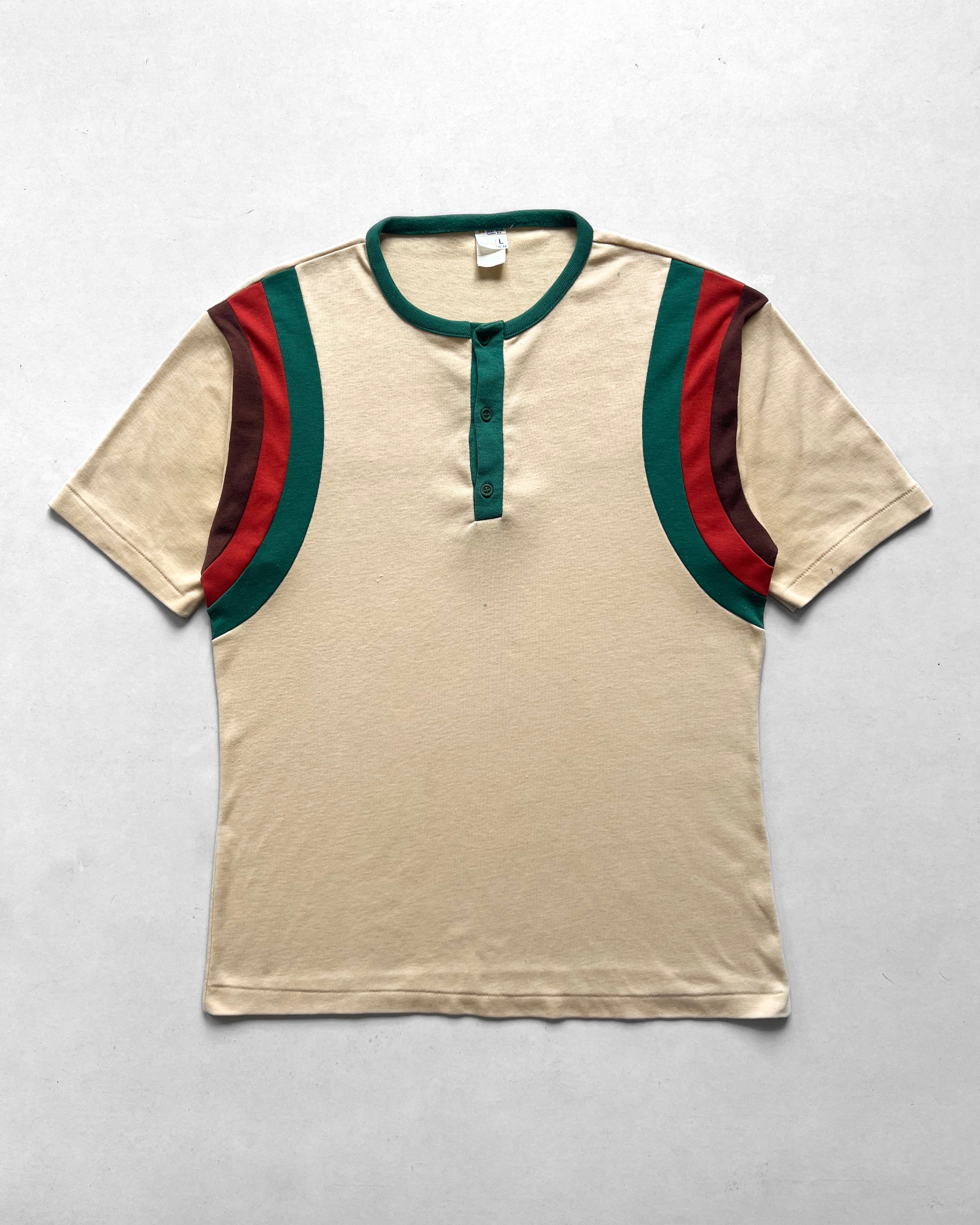 1970S JC PENNEY HENLEY RINGER TEE (L)