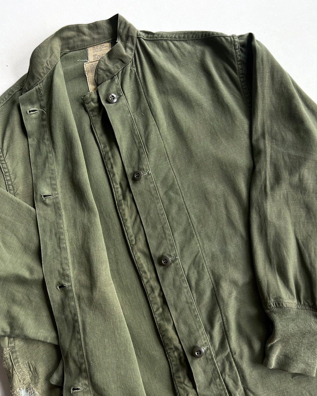 1970S US ARMY OG-107 CHEMICAL PROTECTIVE SHIRT (M)