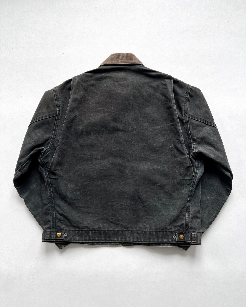 2000S FADED BLACK CARHARTT DETROIT WORK JACKET (L)