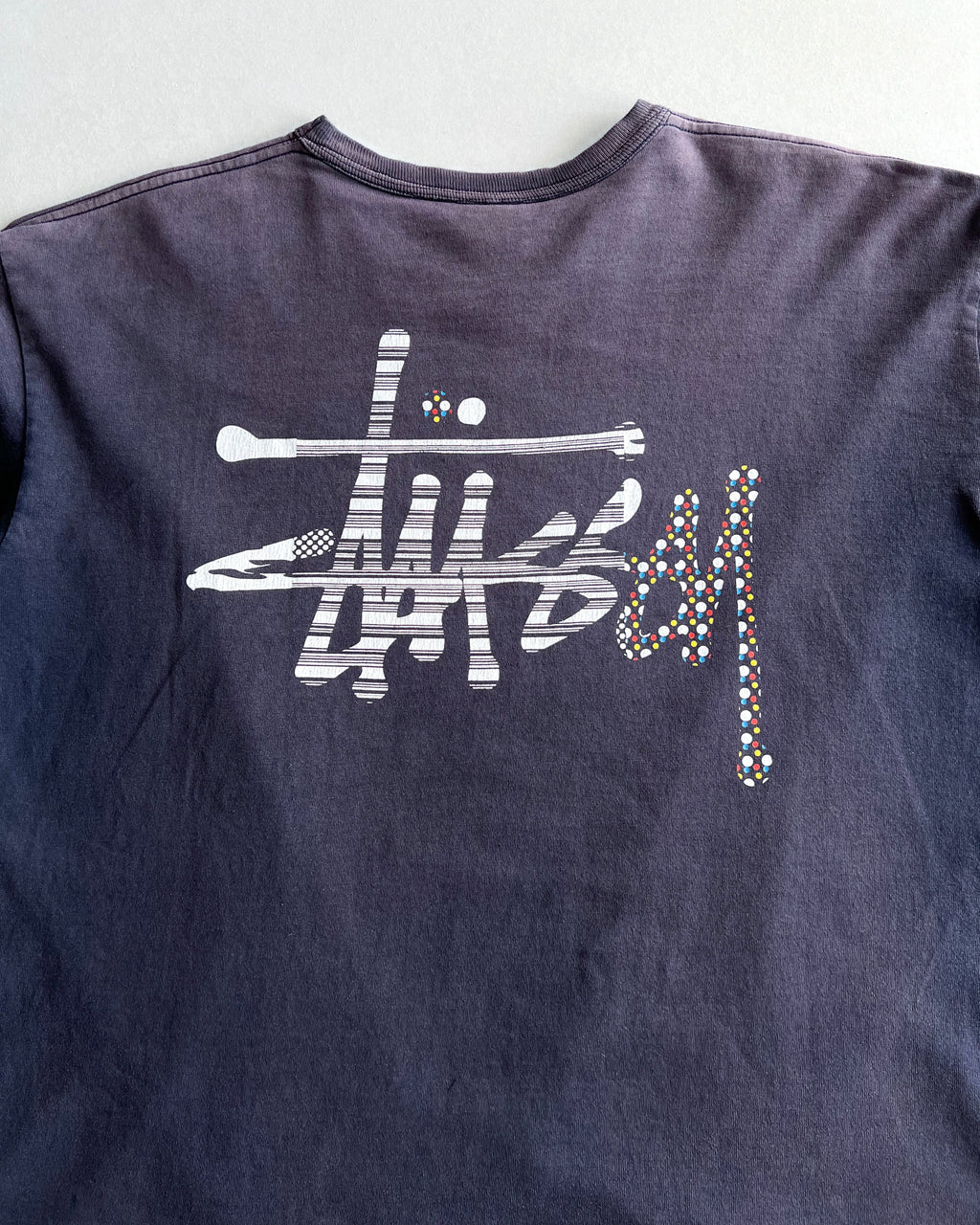 2000S SUN FADED STUSSY LOGO LONGSLEEVES TEE (L)