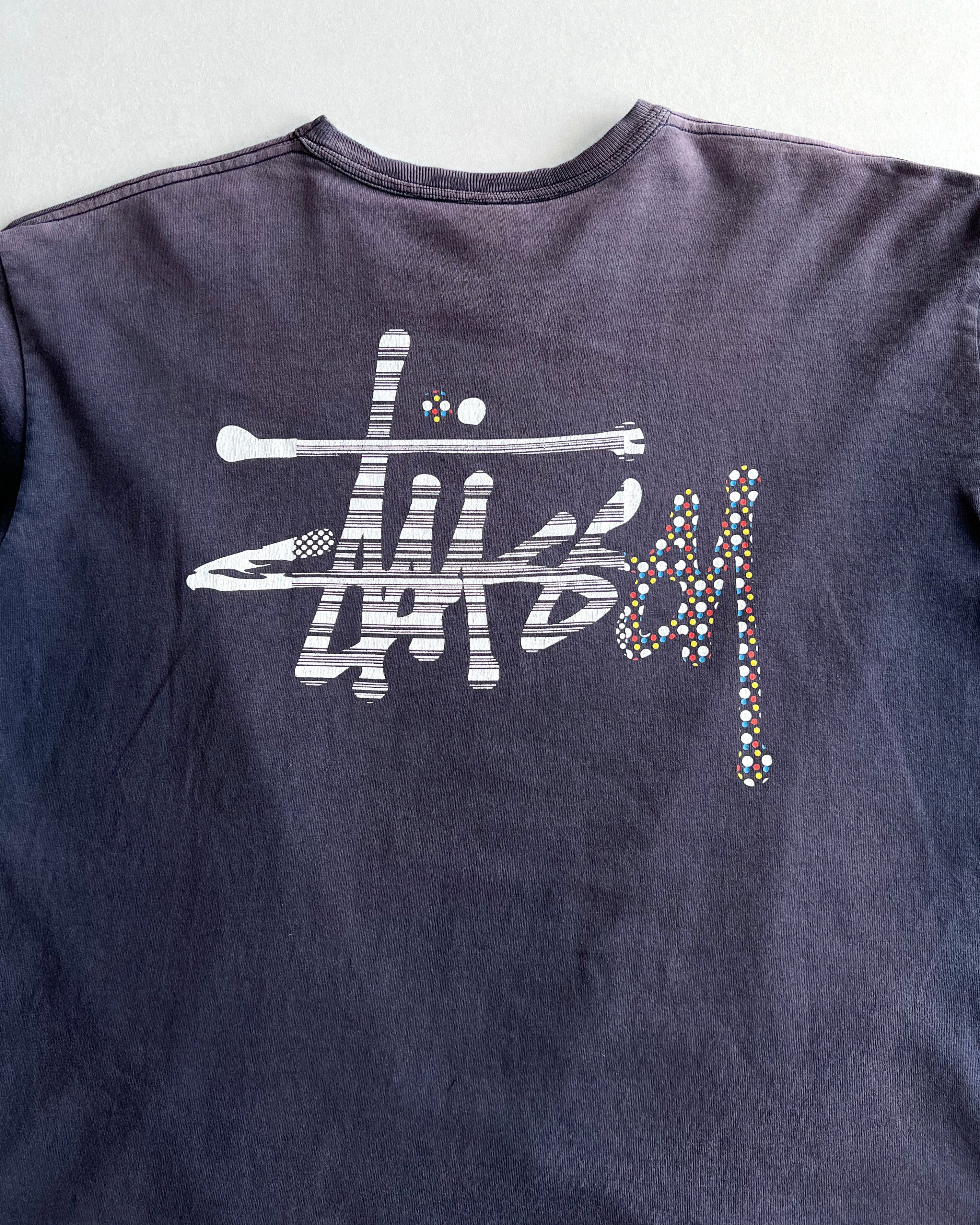 2000S SUN FADED STUSSY LOGO LONGSLEEVES TEE (L)