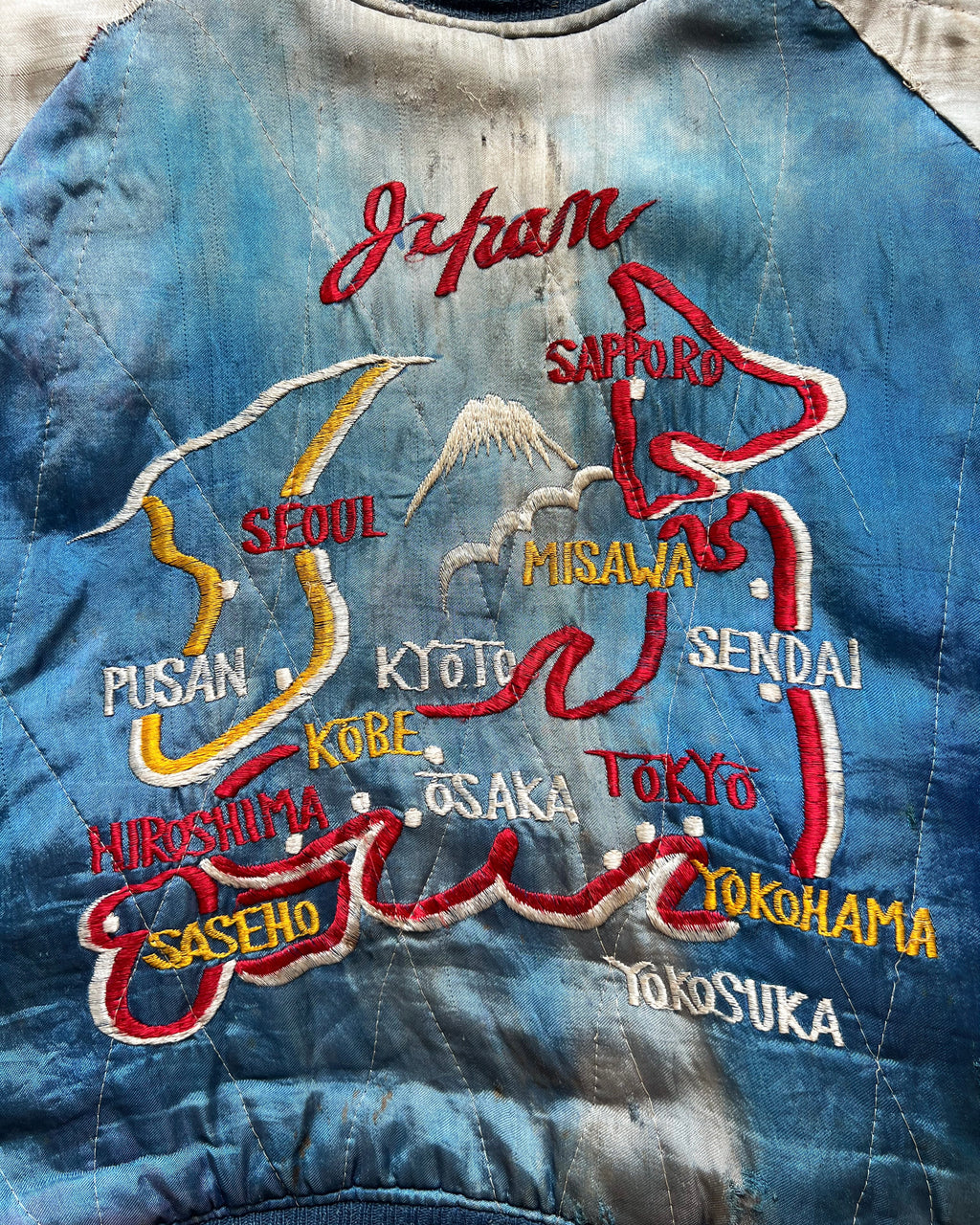 1950S MAROON BLUE JAPAN REVERSIBLE SUKAJAN (S/M)