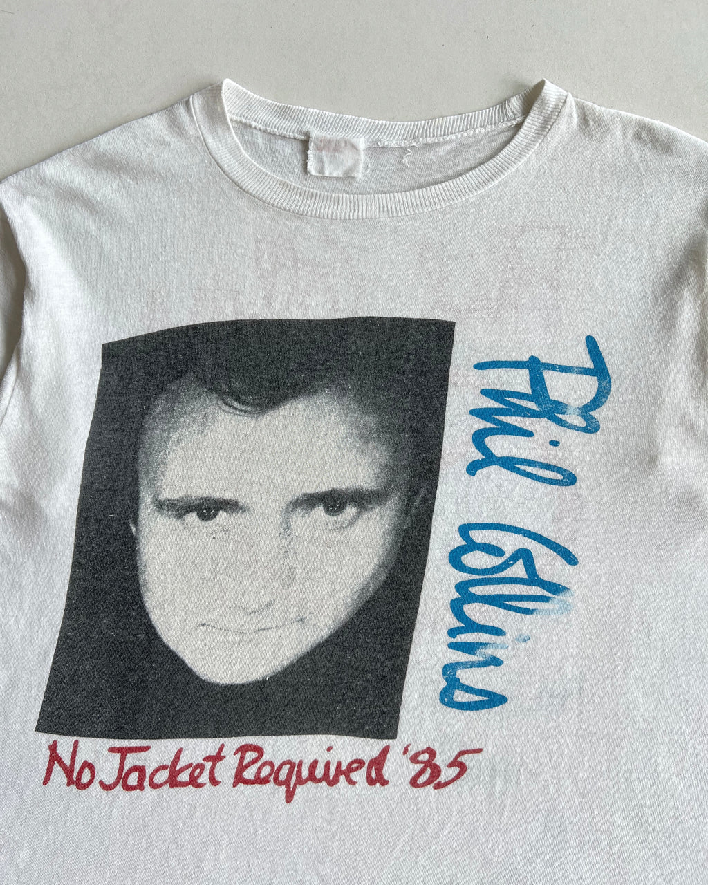 1985 PHIL COLLINS 'NO JACKET REQUIRED' TOUR TEE (M)