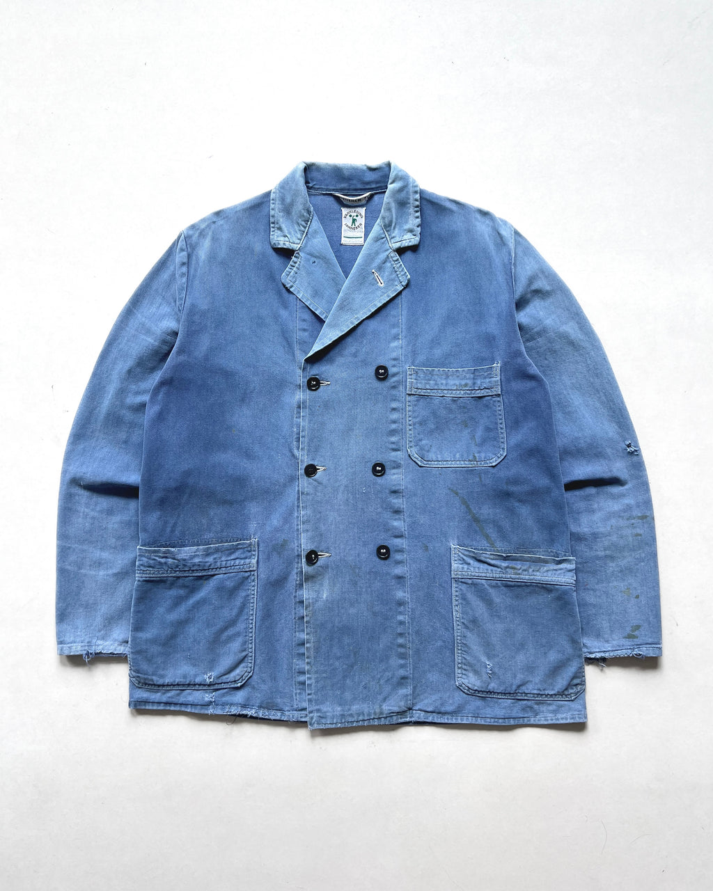 1950S FADED EUROPE DOUBLE BREAST WORK JACKET (L)