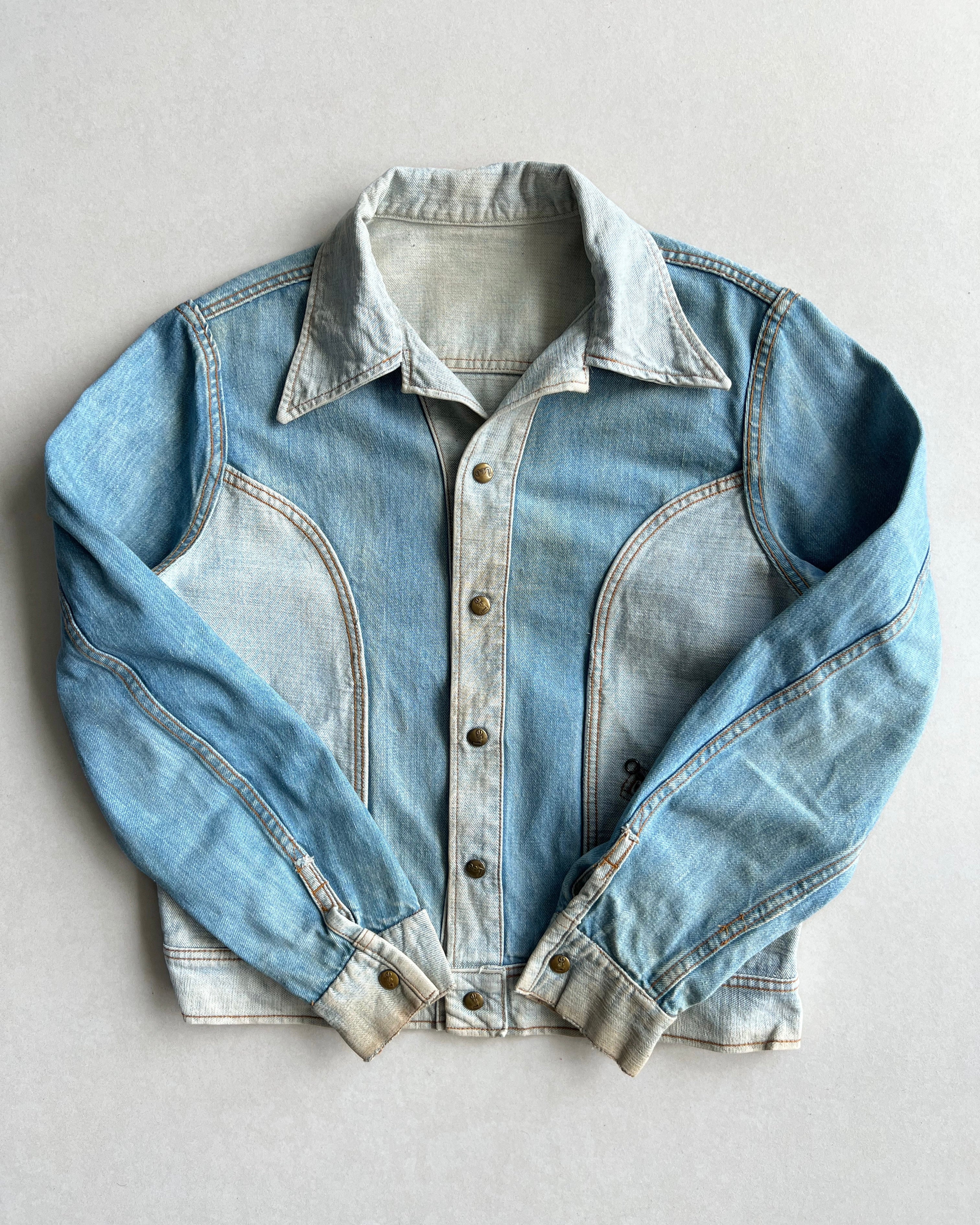 1970S LEE REVERSIBLE DENIM JACKET (L)