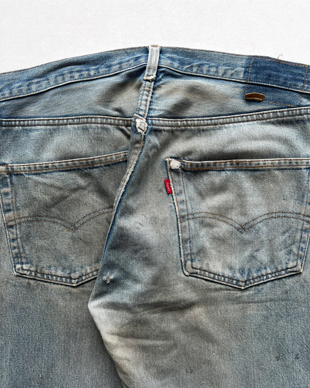 1980S FADED LEVI'S 501 REDLINE SELVEDGE JEANS (34)
