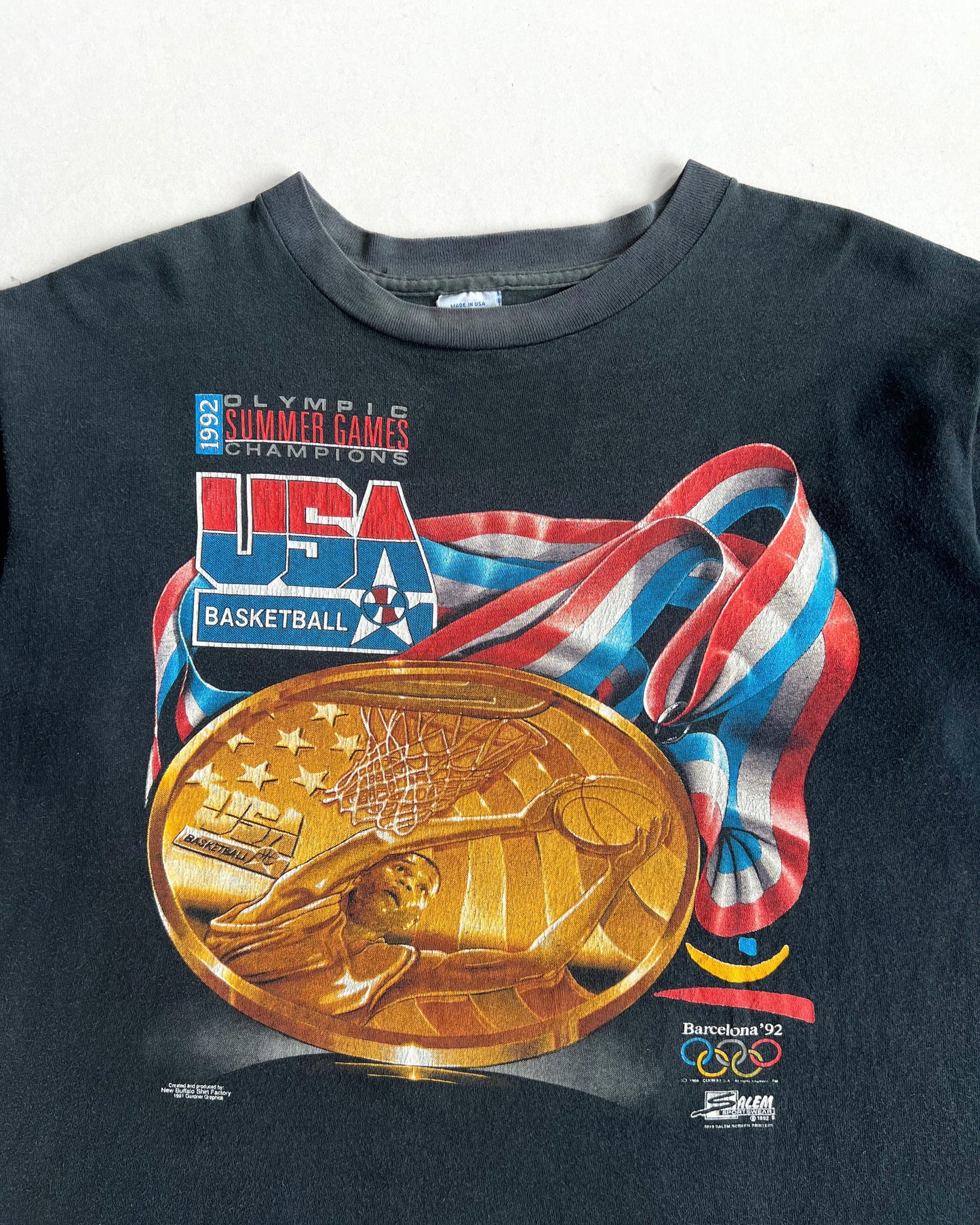 1992 FADED 'USA BASKETBALL OLYMPIC GOLD MEDAL' TEE (L)