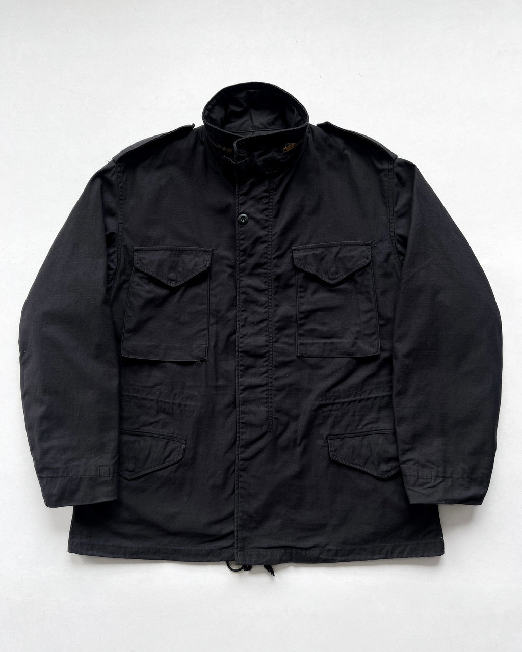 1980S BLACK ALPHA INDUSTRY US ARMY M65 FIELD JACKET (L)