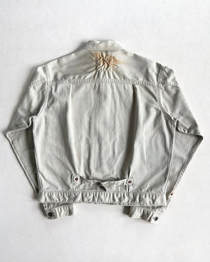 1990S WHITE LEVI'S BIG E TYPE I JACKET (M)