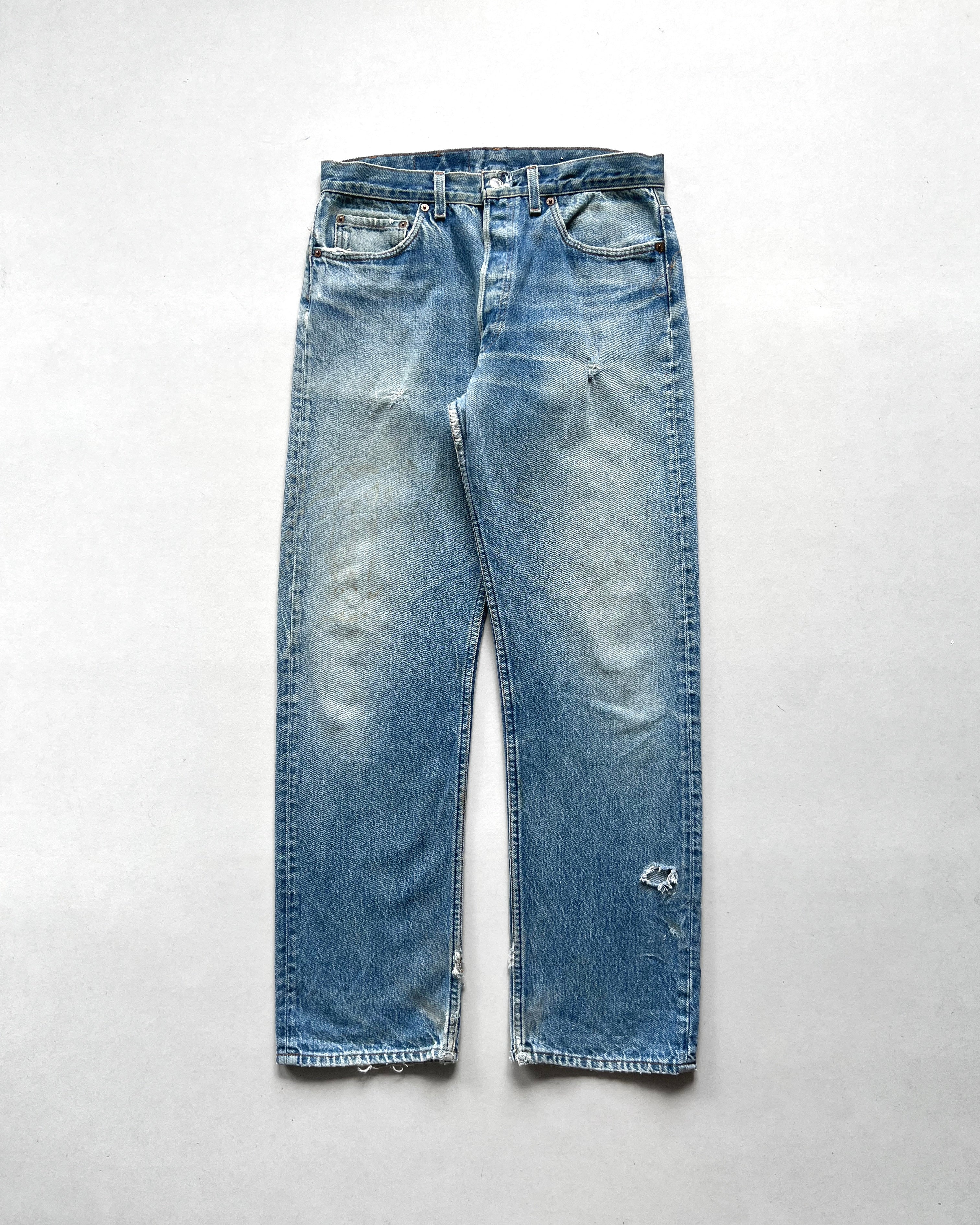 1980S FADED LEVI'S 501 DISTRESSED JEANS (32)