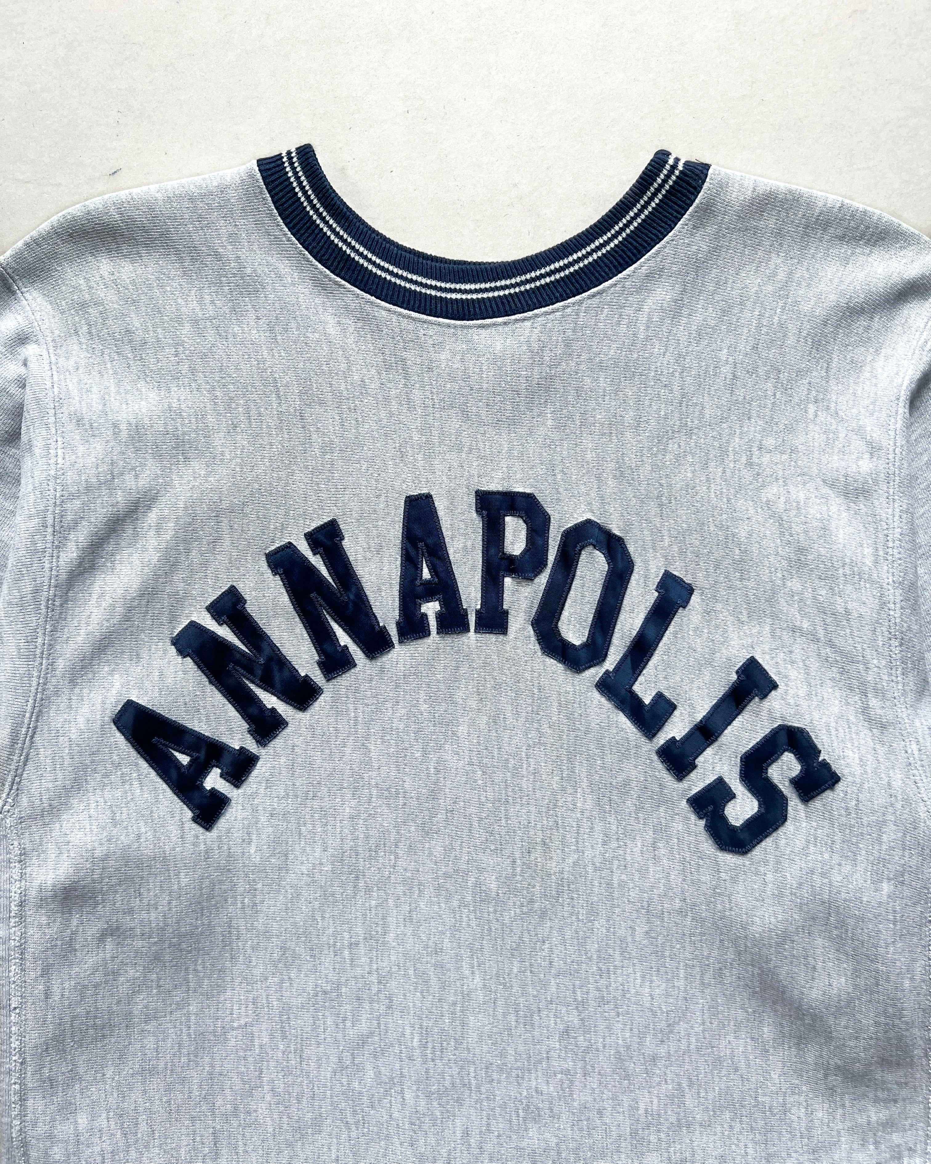 1990S CHAMPION 'ANNAPOLIS' REVERSE WEAVE SWEATSHIRT (L)