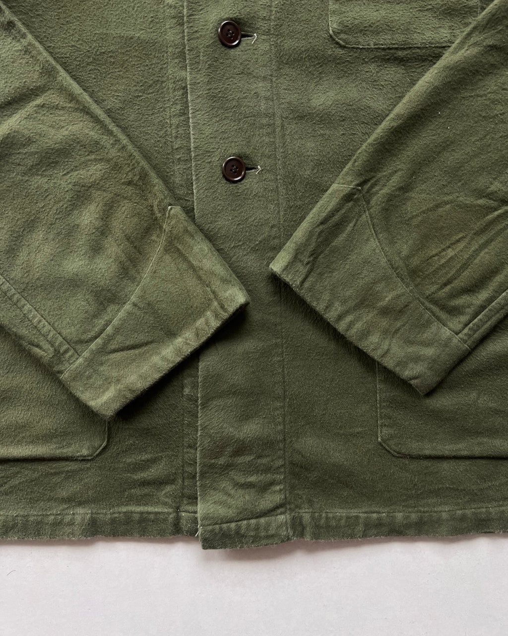 1950S OLIVE DUTCH MILITARY WORK JACKET (L)