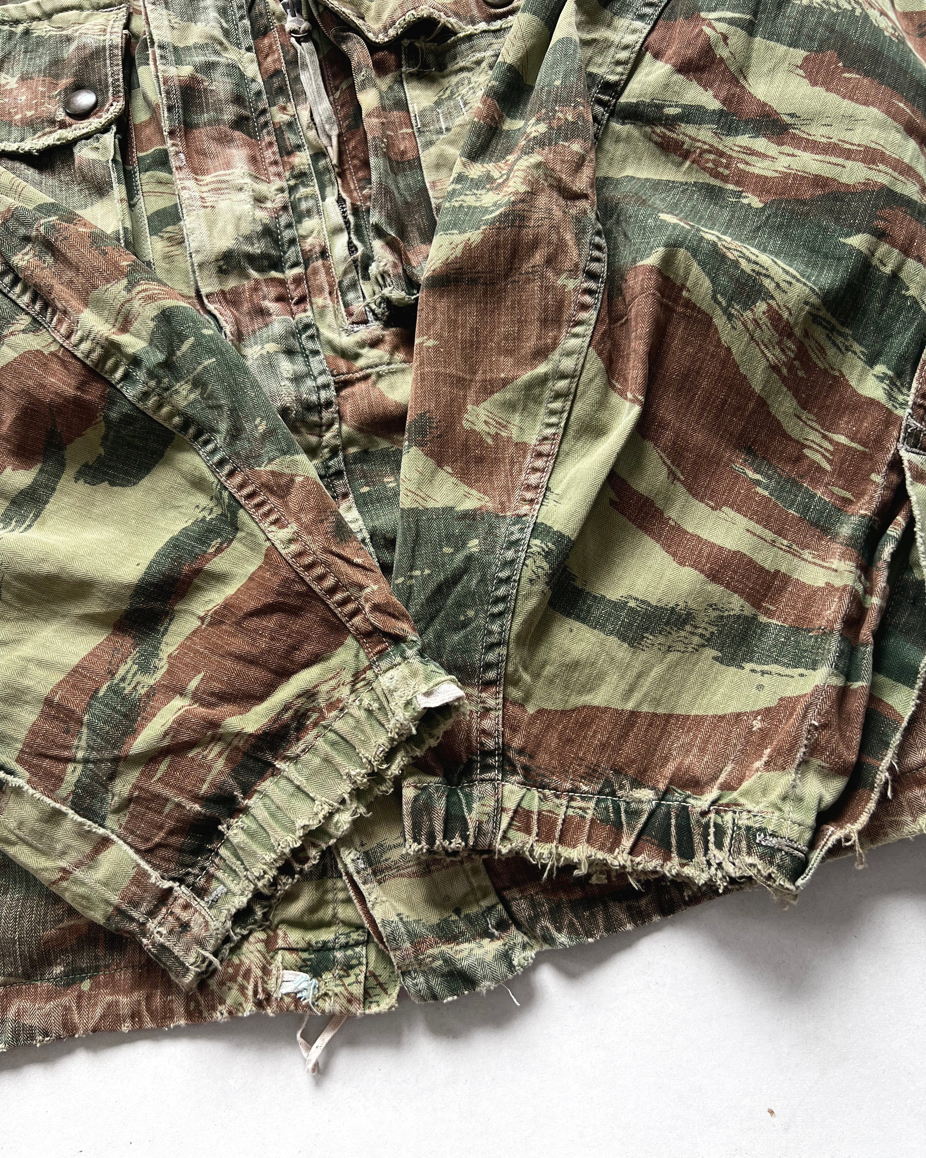 1950S FRENCH LIZARD CAMO PARATROOPER JACKET (L)