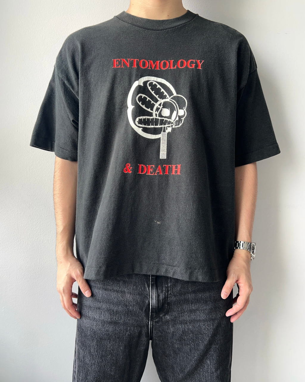 1990S 'ENTOMOLOGY & DEATH' SINGLE STITCH TEE (XL)
