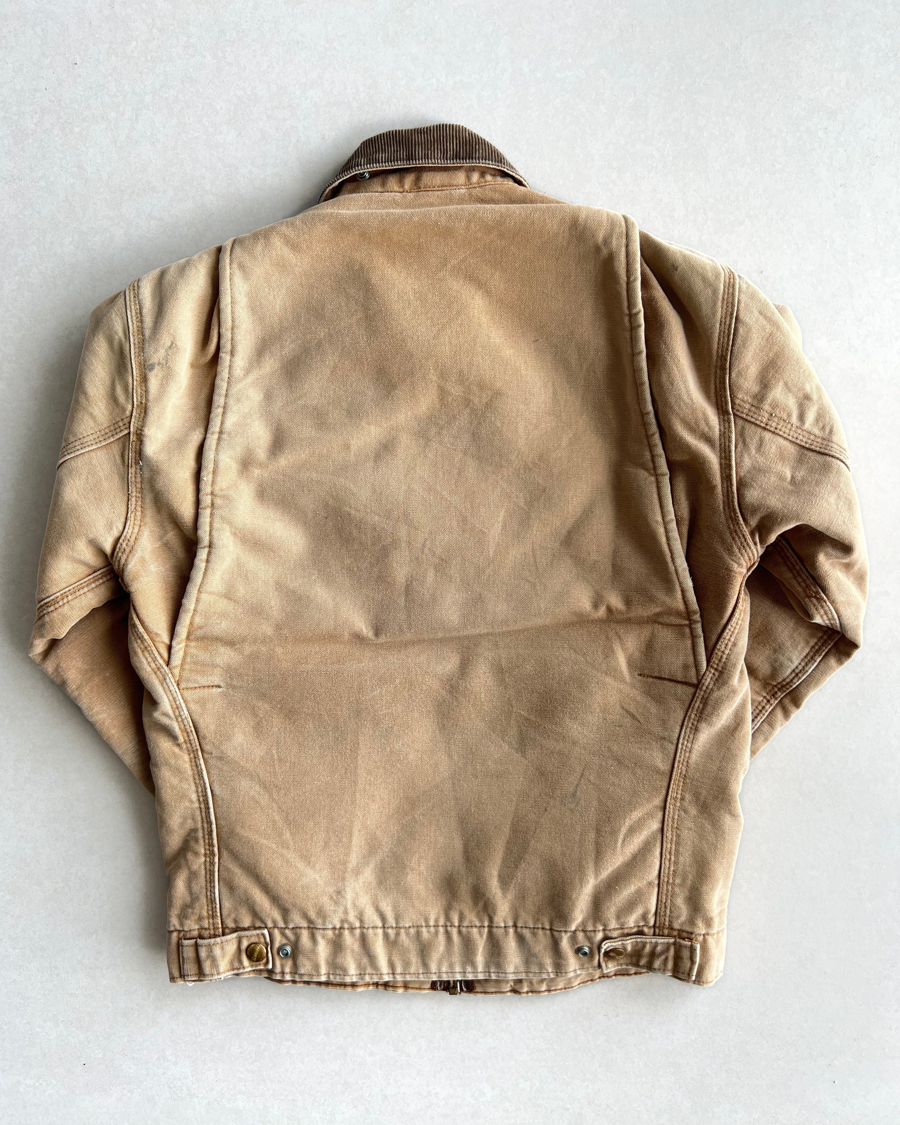 1980S FADED BROWN CARHARTT DETROIT WORK JACKET (S/M)