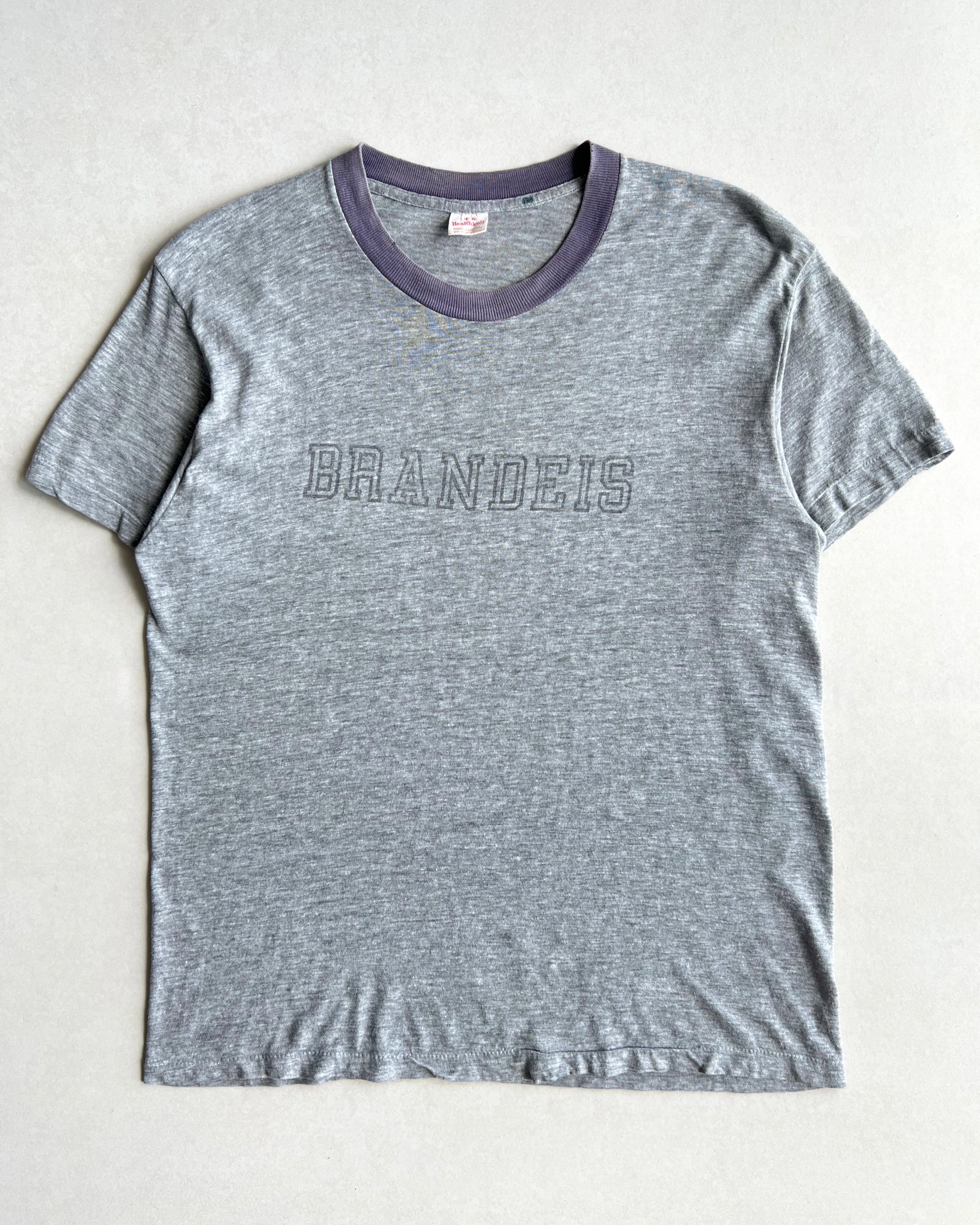 1950S 'BRANDEIS' SINGLE STITCH RINGER TEE (L)