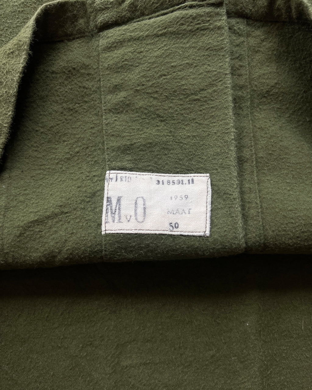 1950S OLIVE DUTCH MILITARY WORK JACKET (L)