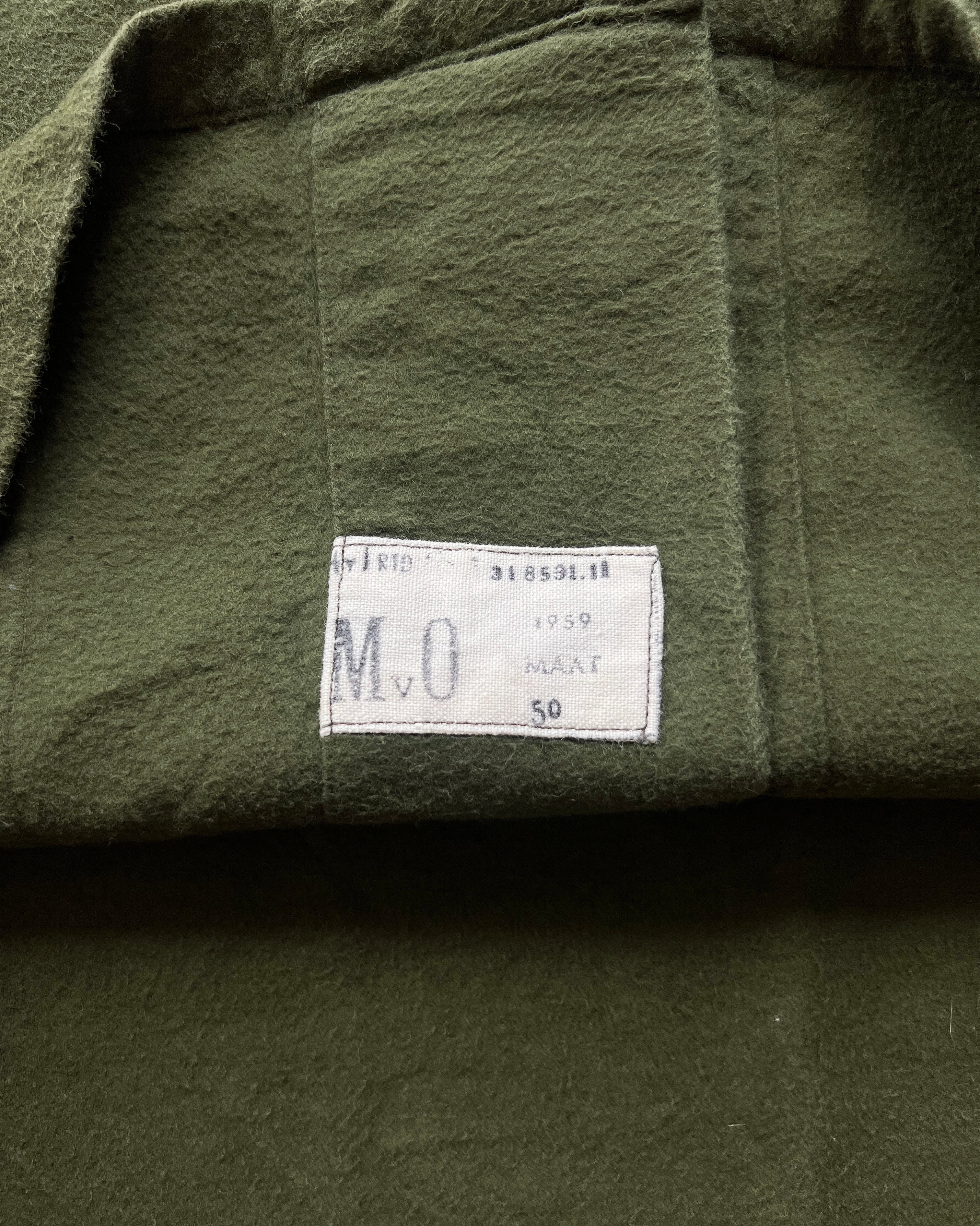 1950S OLIVE DUTCH MILITARY WORK JACKET (L)