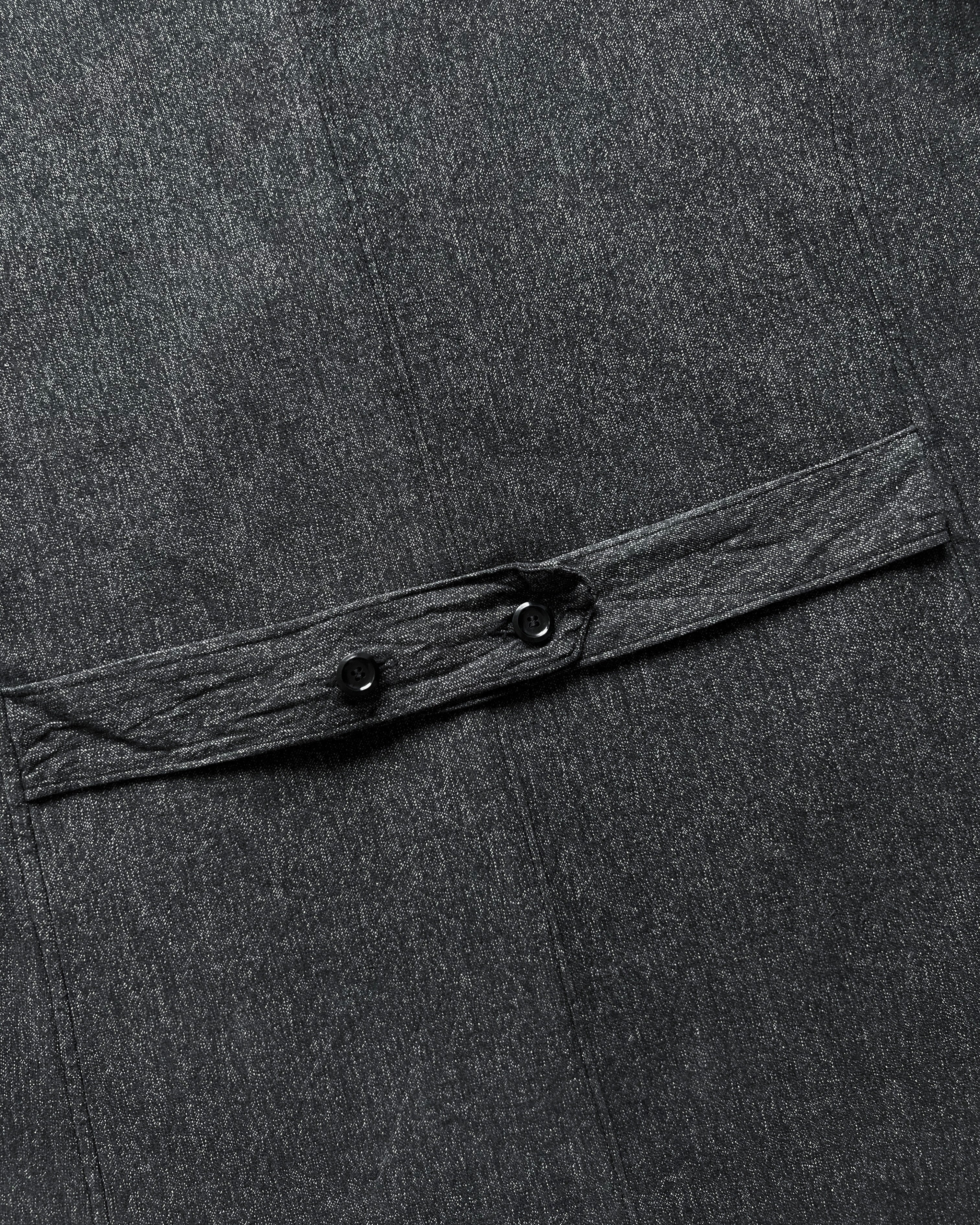 1940S FRENCH SALT & PEPPER CHAMBRAY ATELIER COAT (L)