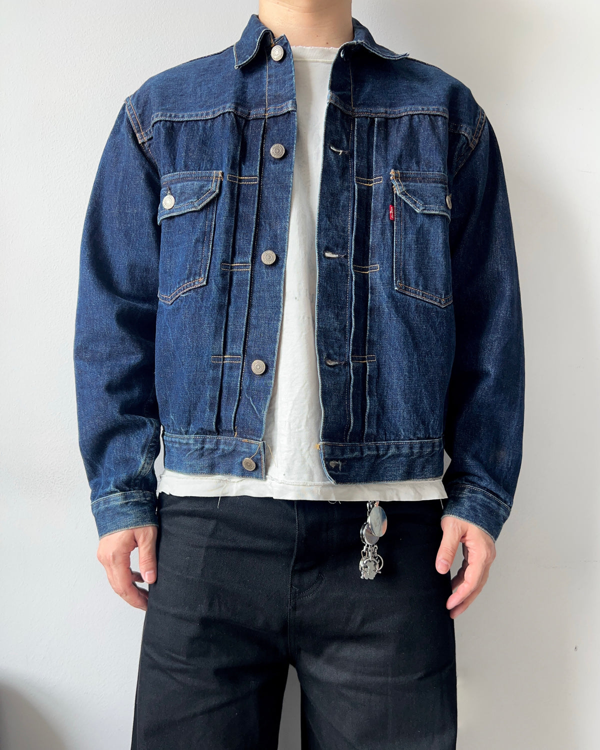 1990S LVC 507 BIG E TYPE II SELVEGE DENIM JACKET (44)