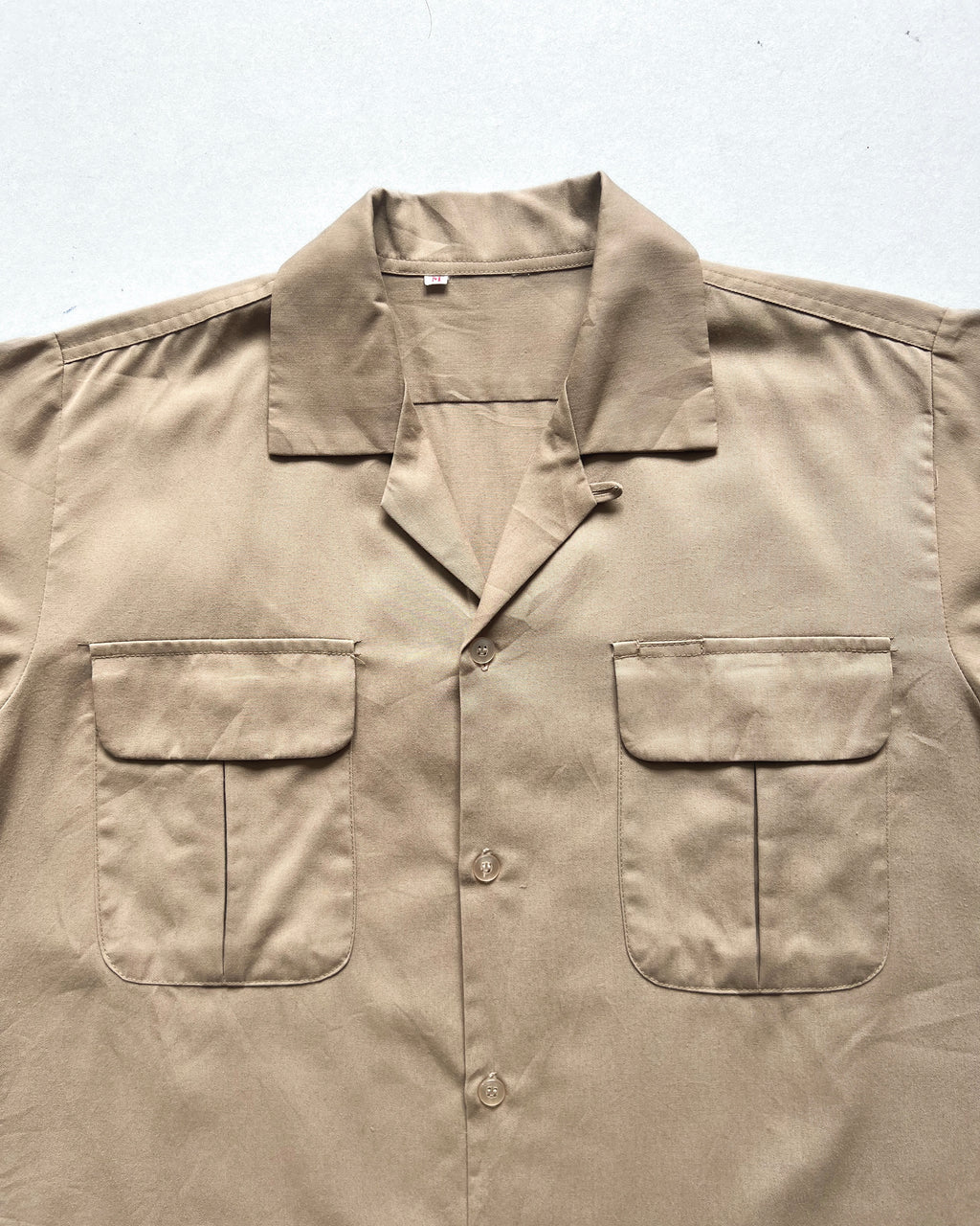 1970S JAPANESE FLAP POCKET RAYON SHIRT (M)