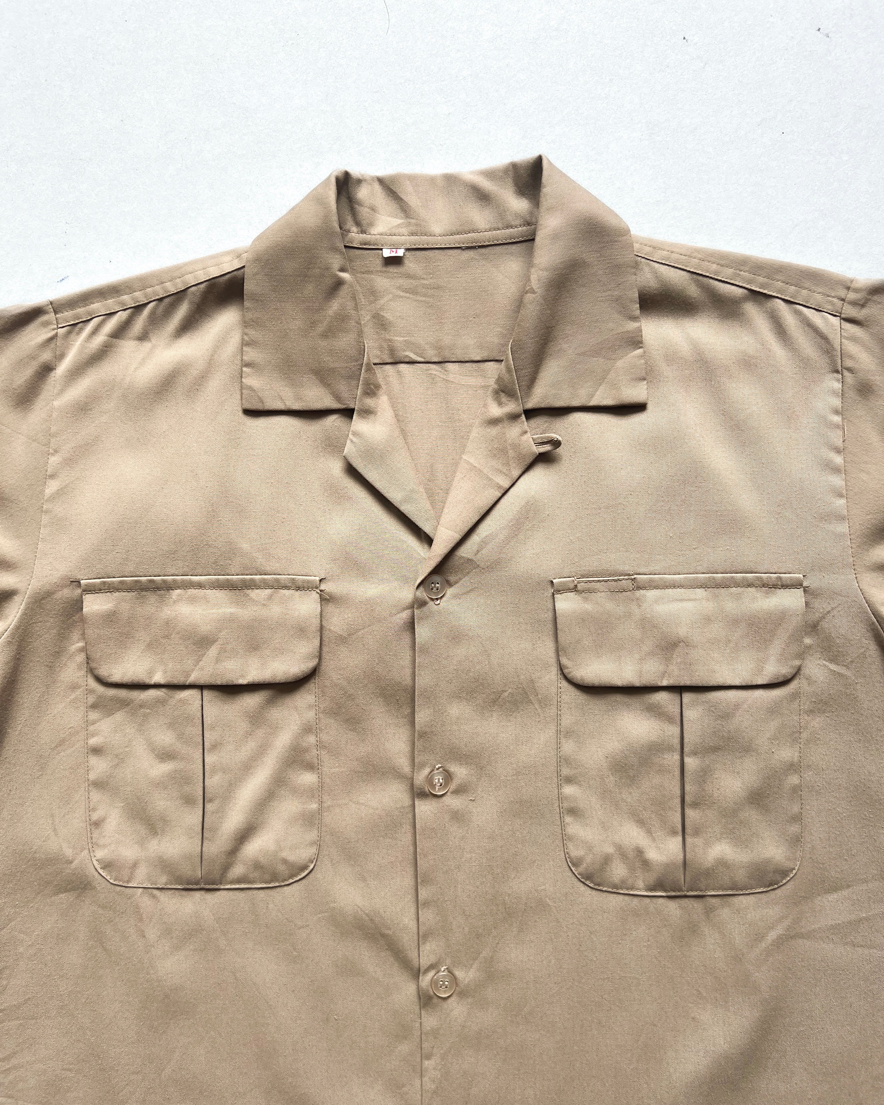 1970S JAPANESE FLAP POCKET RAYON SHIRT (M)
