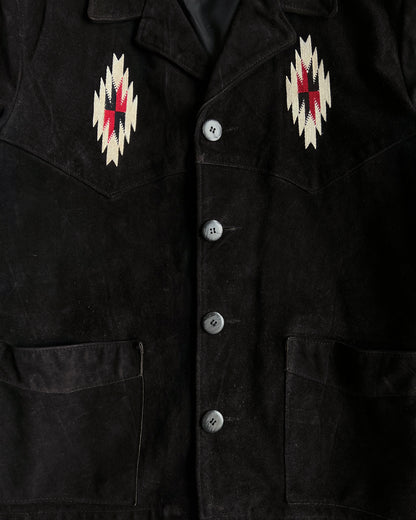 1970S RANCHER SCHOTT NAVAJO WESTERN SUEDE JACKET (L)