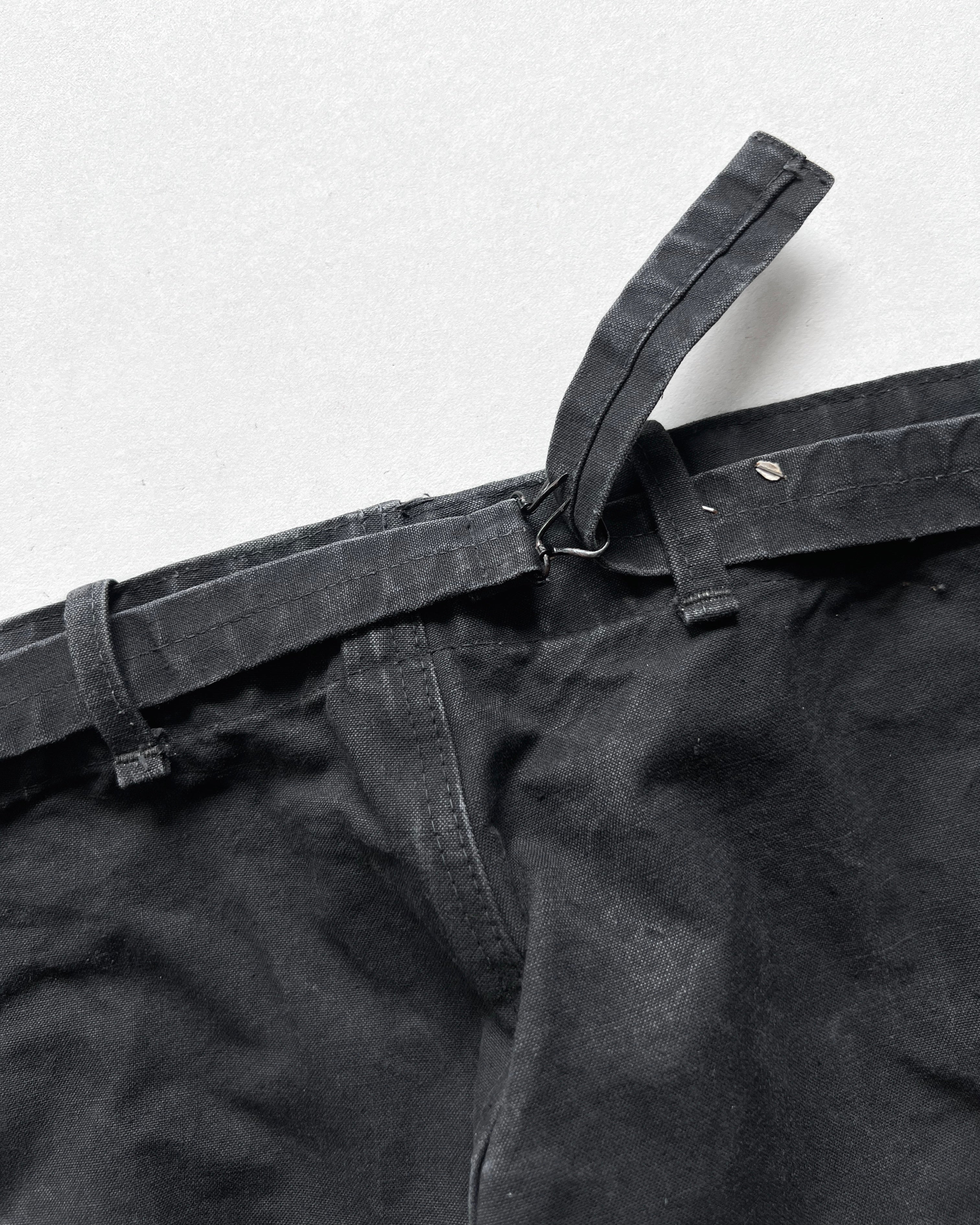 1950S BLACK FRENCH WORK CARPENTER TROUSERS (34-40)