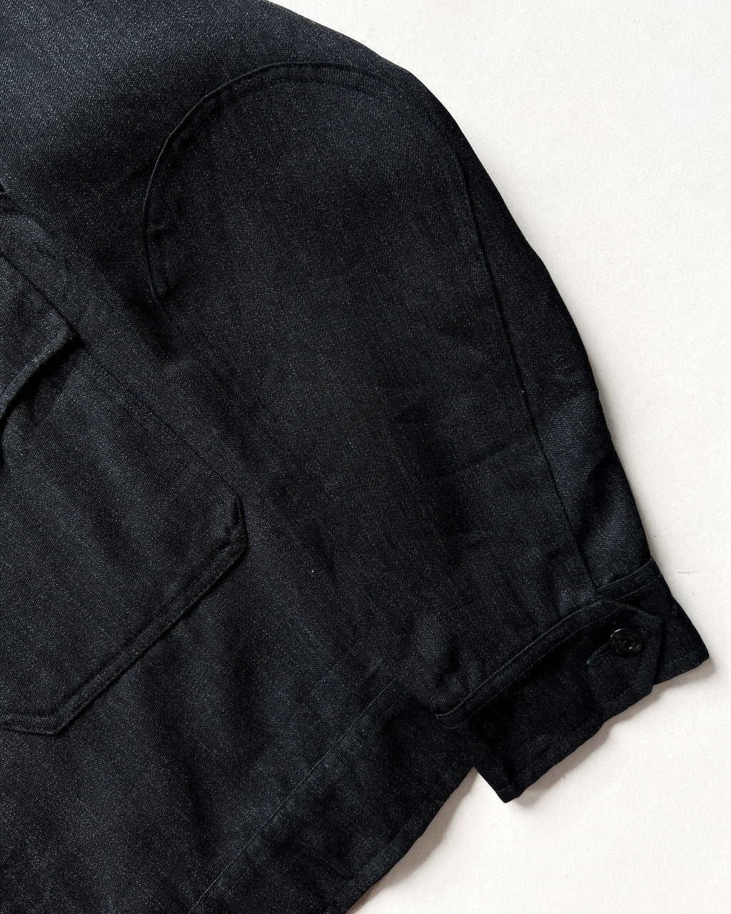 1950S BLACK SALT & PEPPER WORK JACKET (L)
