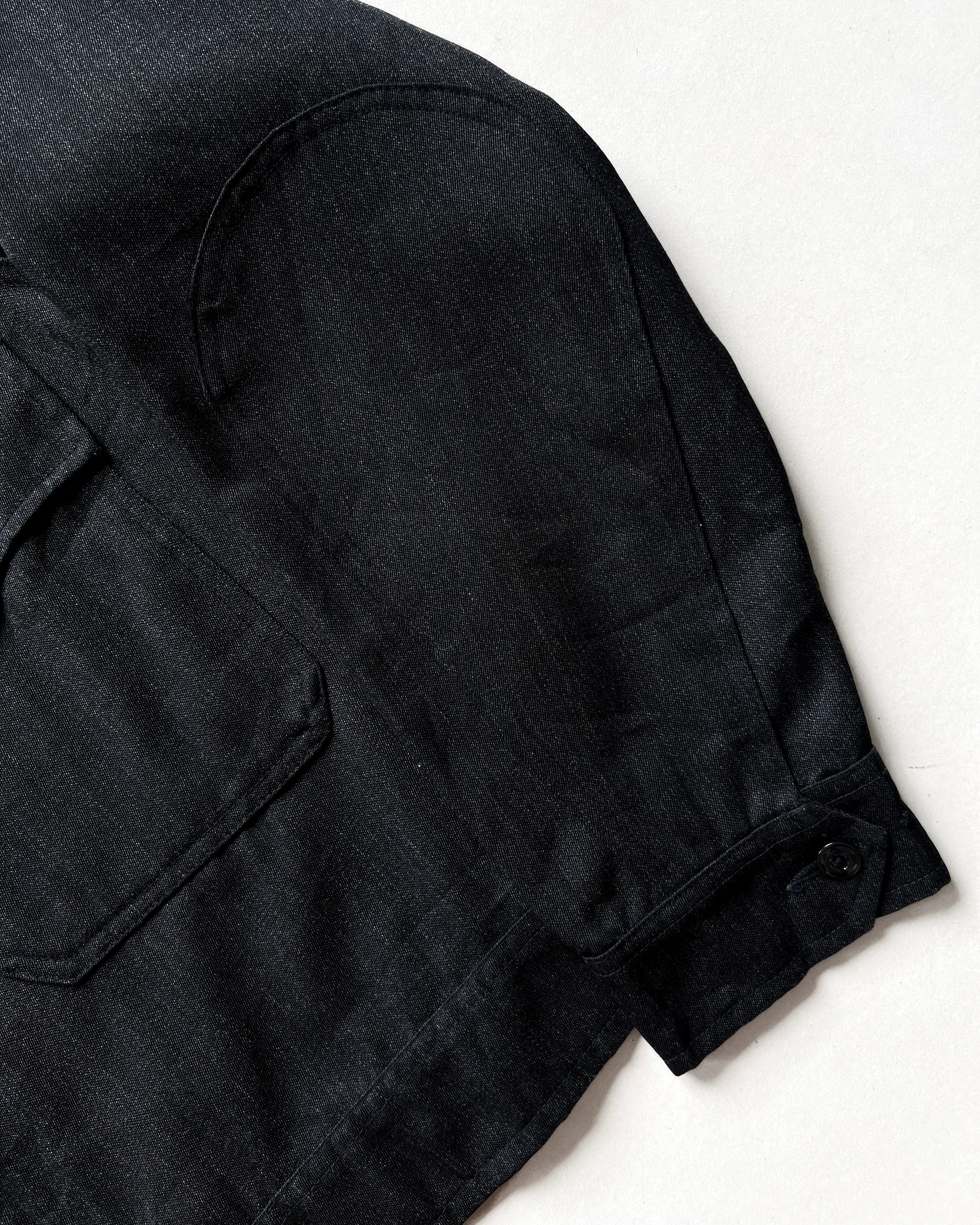 1950S BLACK SALT & PEPPER WORK JACKET (L)