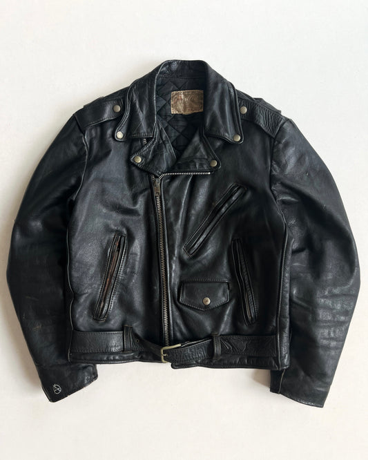 1960S EXCELLED LEATHER BIKER JACKET (M)