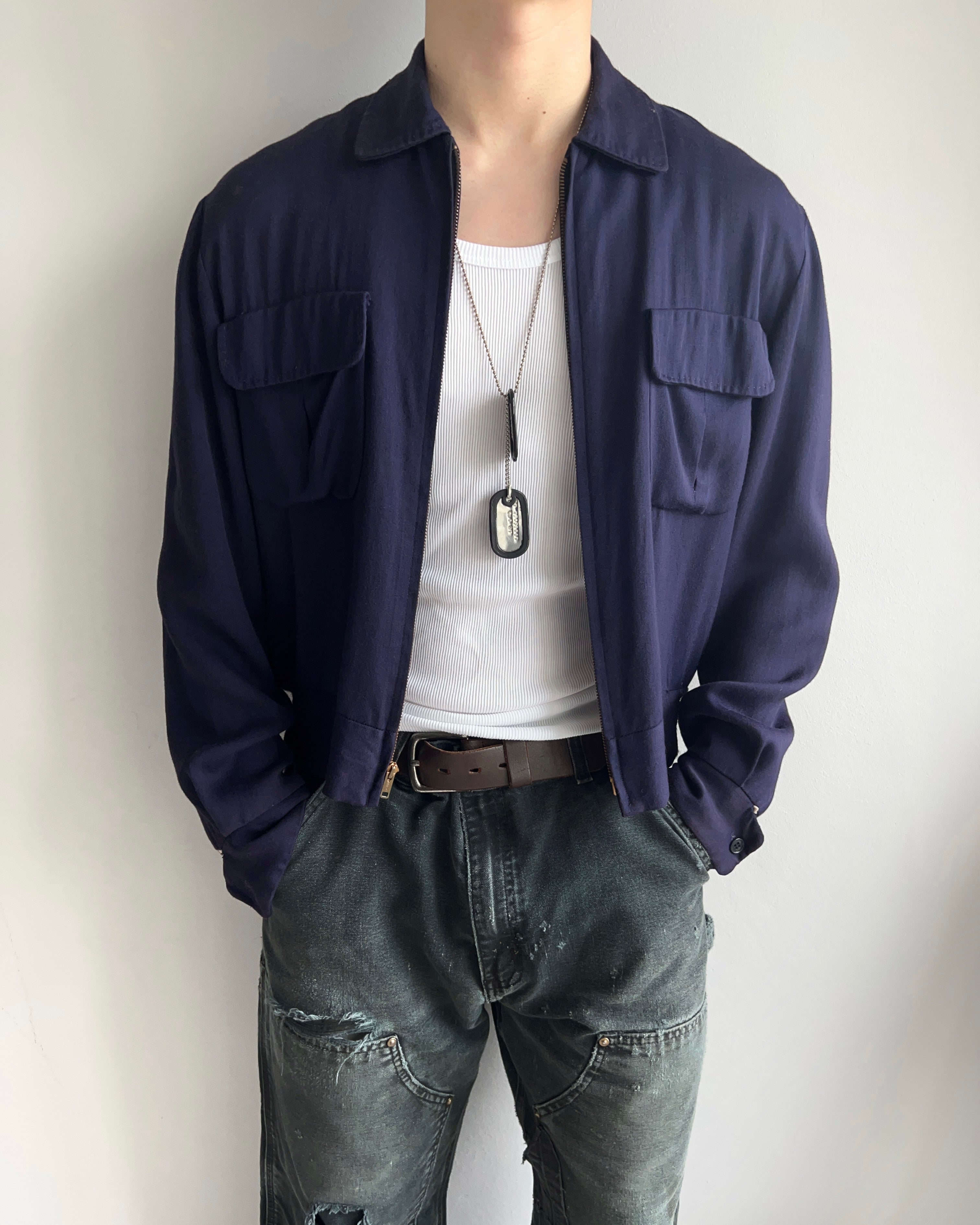 1950S PURPLE GABARDINE ROCKABILLY RICKY JACKET (S-L)