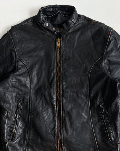 1960S CAFE RACER MOTORCYCLE LEATHER JACKET (L)