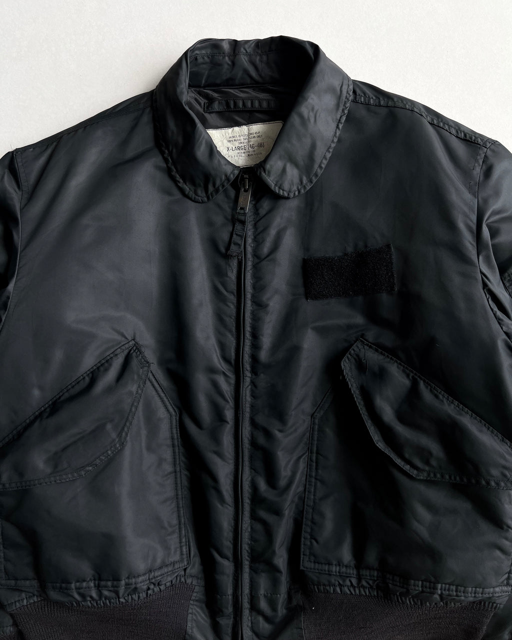 1980S BLACK CWU 45-P USAF FLIGHT JACKET (XL)