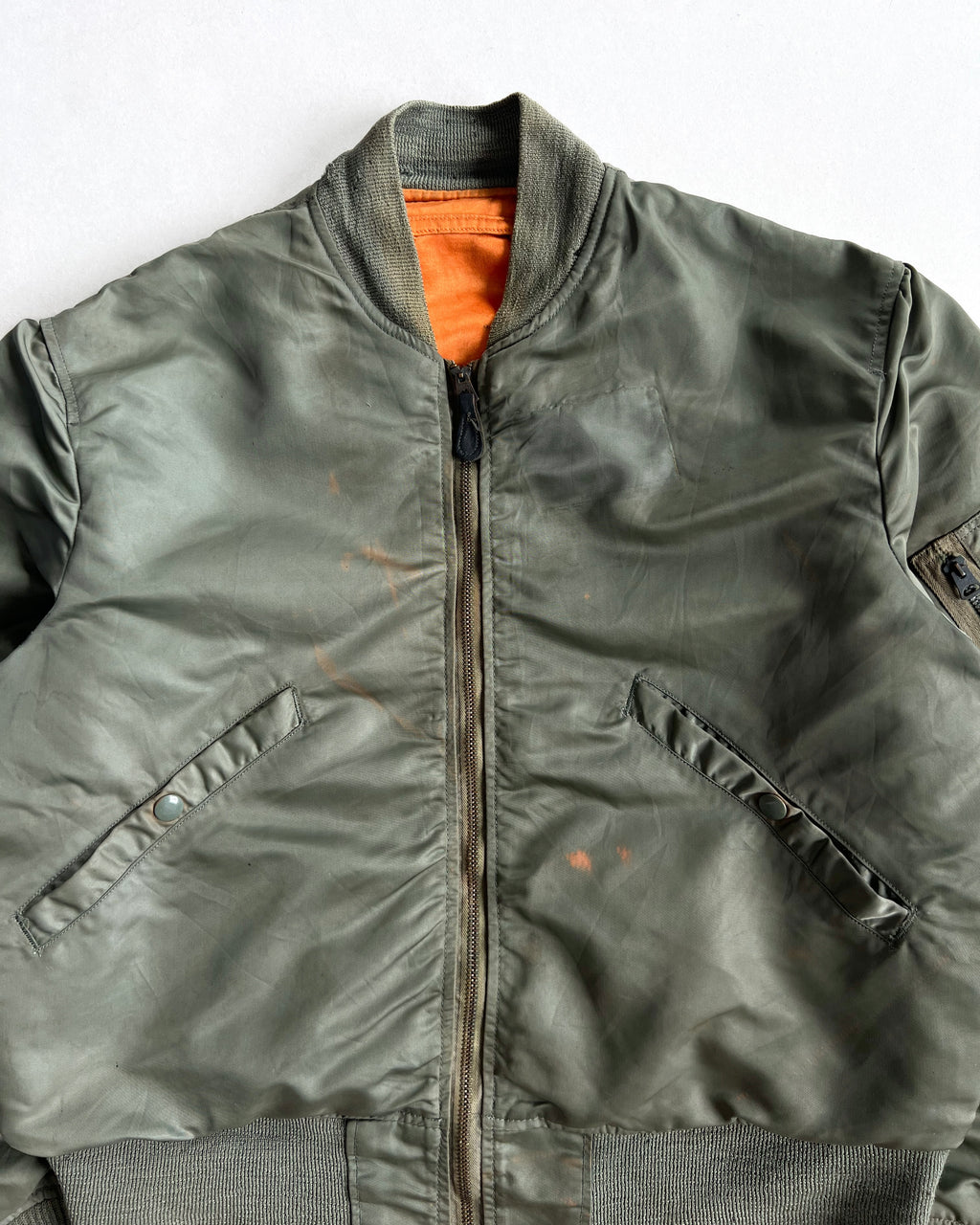 1960S USAF L2-B RAYON FLIGHT BOMBER JACKET (M)