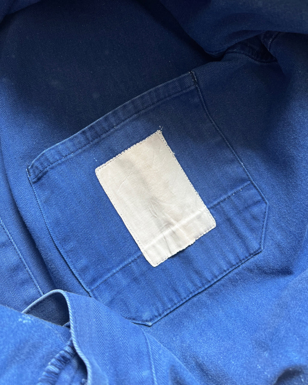 1970S SUN FADED GERMAN HBT WORK JACKET (L)