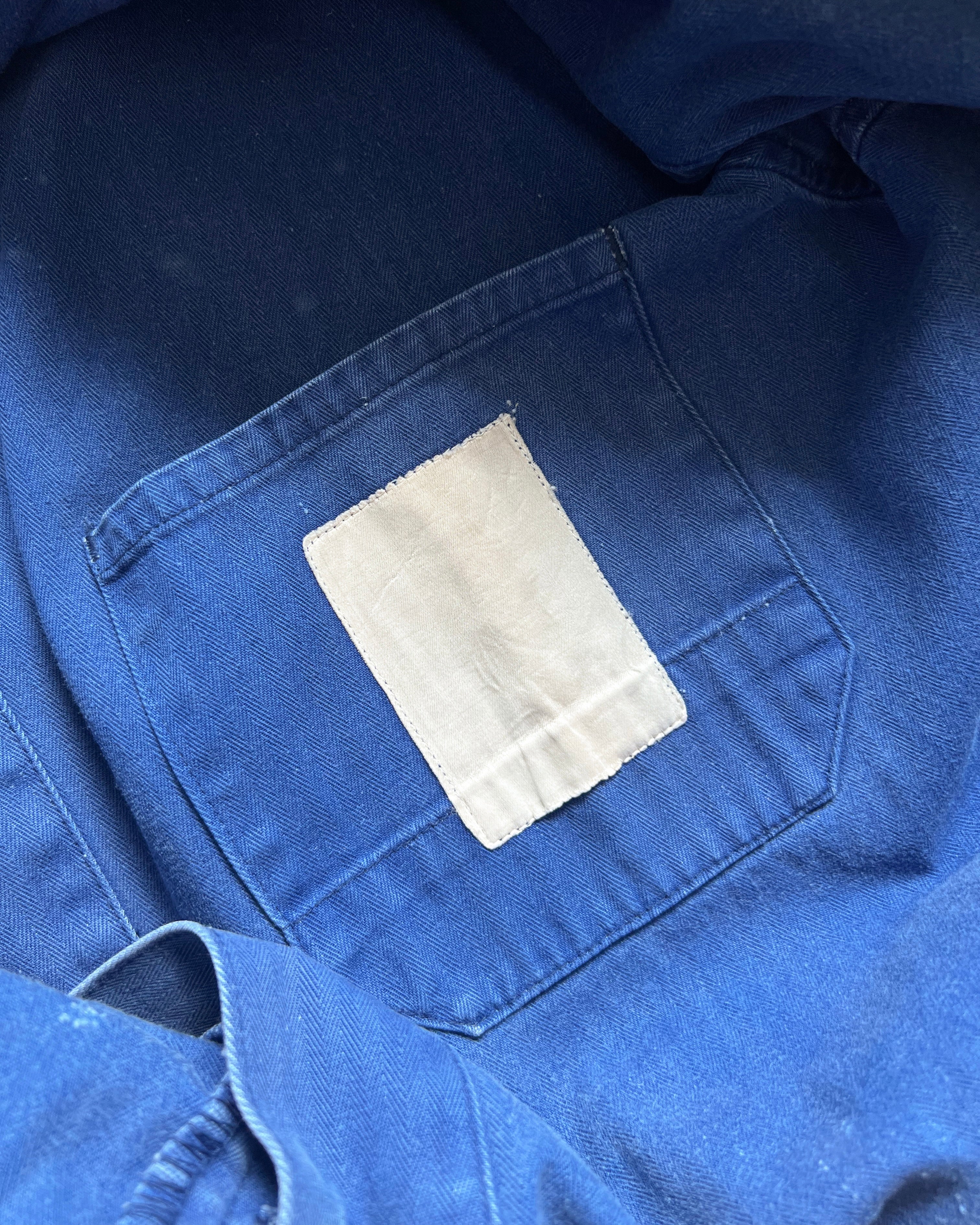 1970S SUN FADED GERMAN HBT WORK JACKET (L)