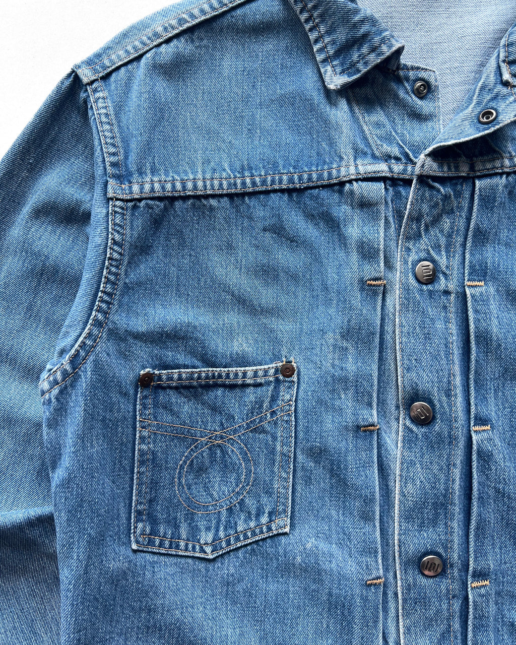 1960S MONTGOMERY WARD 101 TYPE II SELVEDGE DENIM JACKET (M)