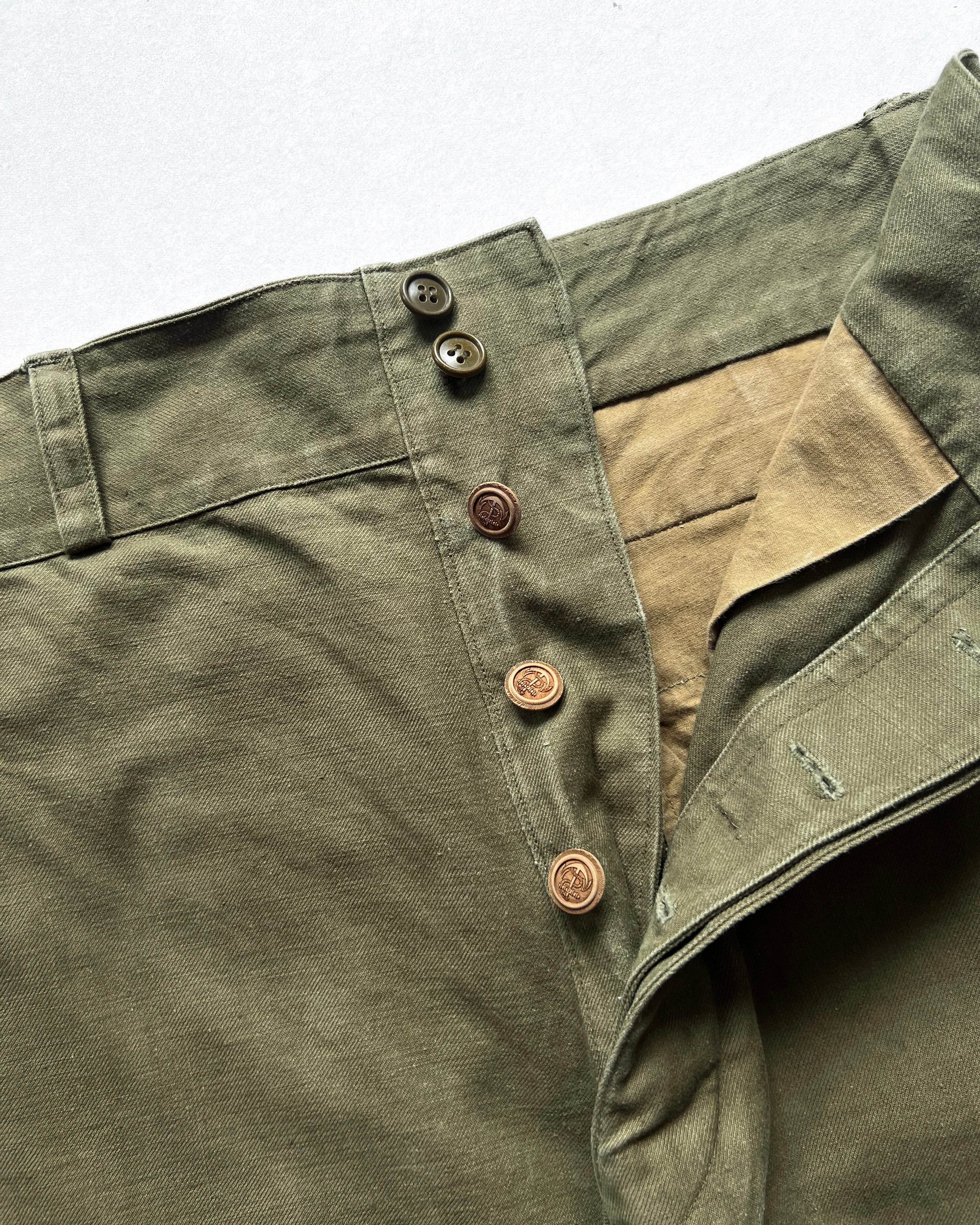 1950S FRENCH ARMY M-47 CARGO TROUSERS (33)