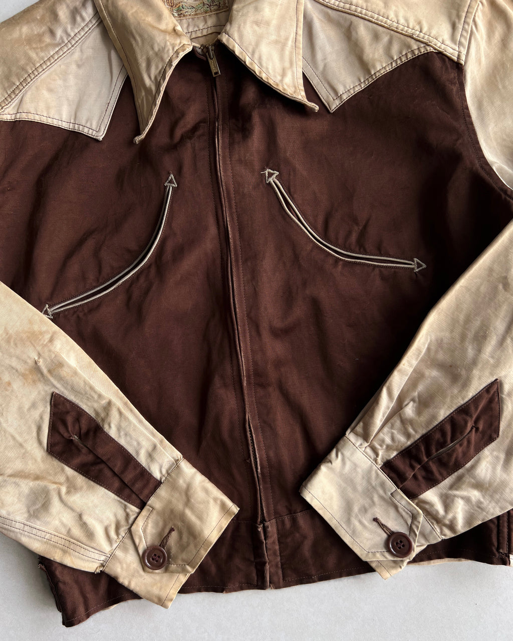 1930S/1940S PACIFIC TRIAL WESTERN ZIP-UP JACKET (L)