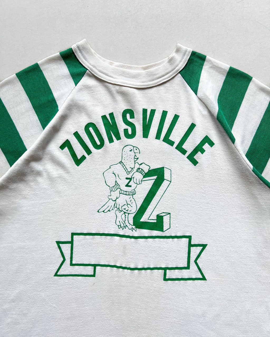 1980S TWO-TONE 'ZIONSVILLE' RAGLAN TEE (M)