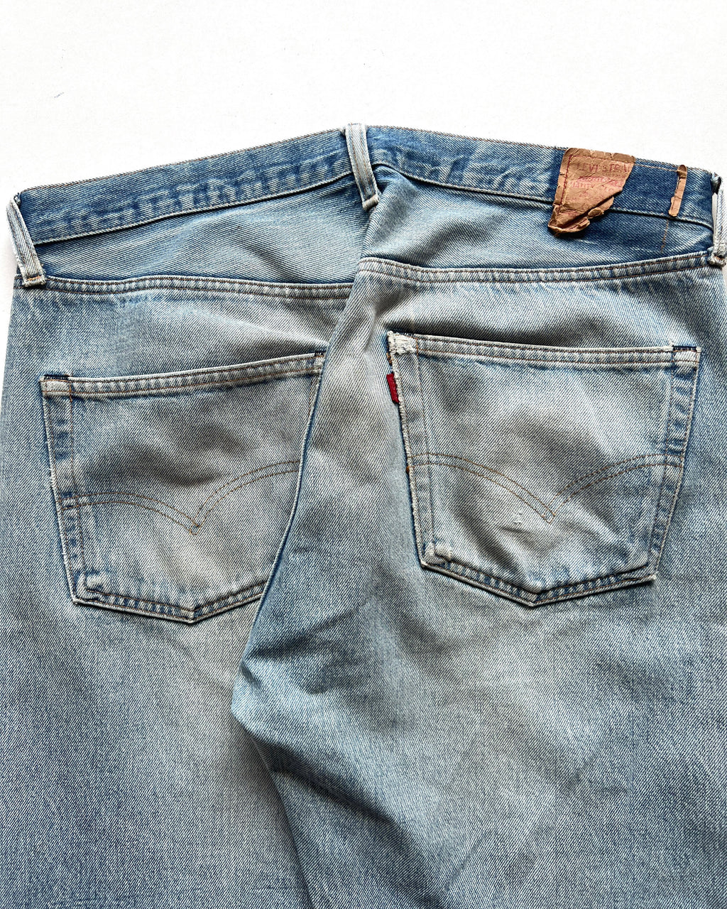 1980S LEVI'S 501 REDLINE SELVEDGE REPAIRED JEANS (36)